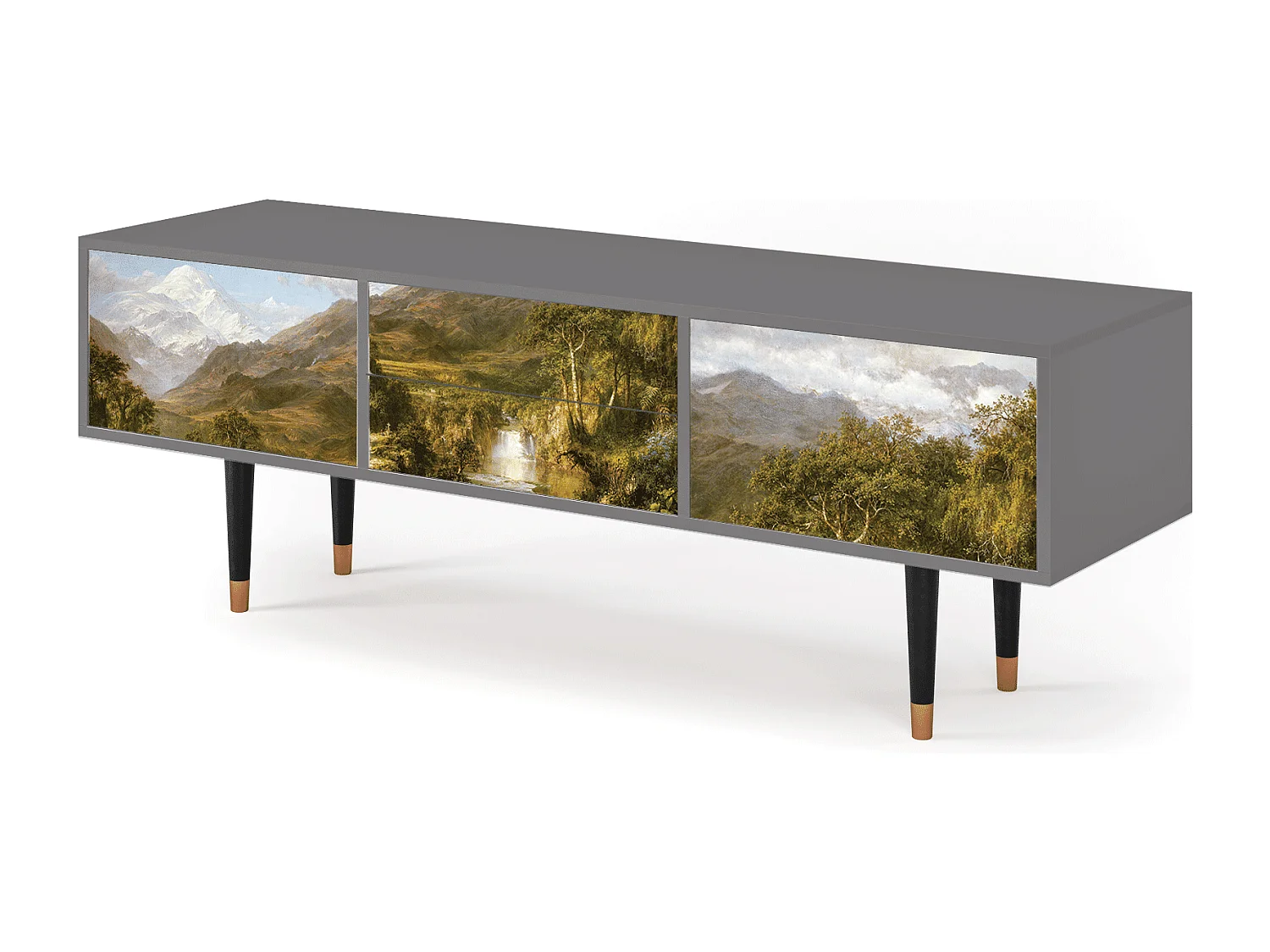 Meuble TV - 170х59х48 cm - T4 - The Heart of the Andes , Gris