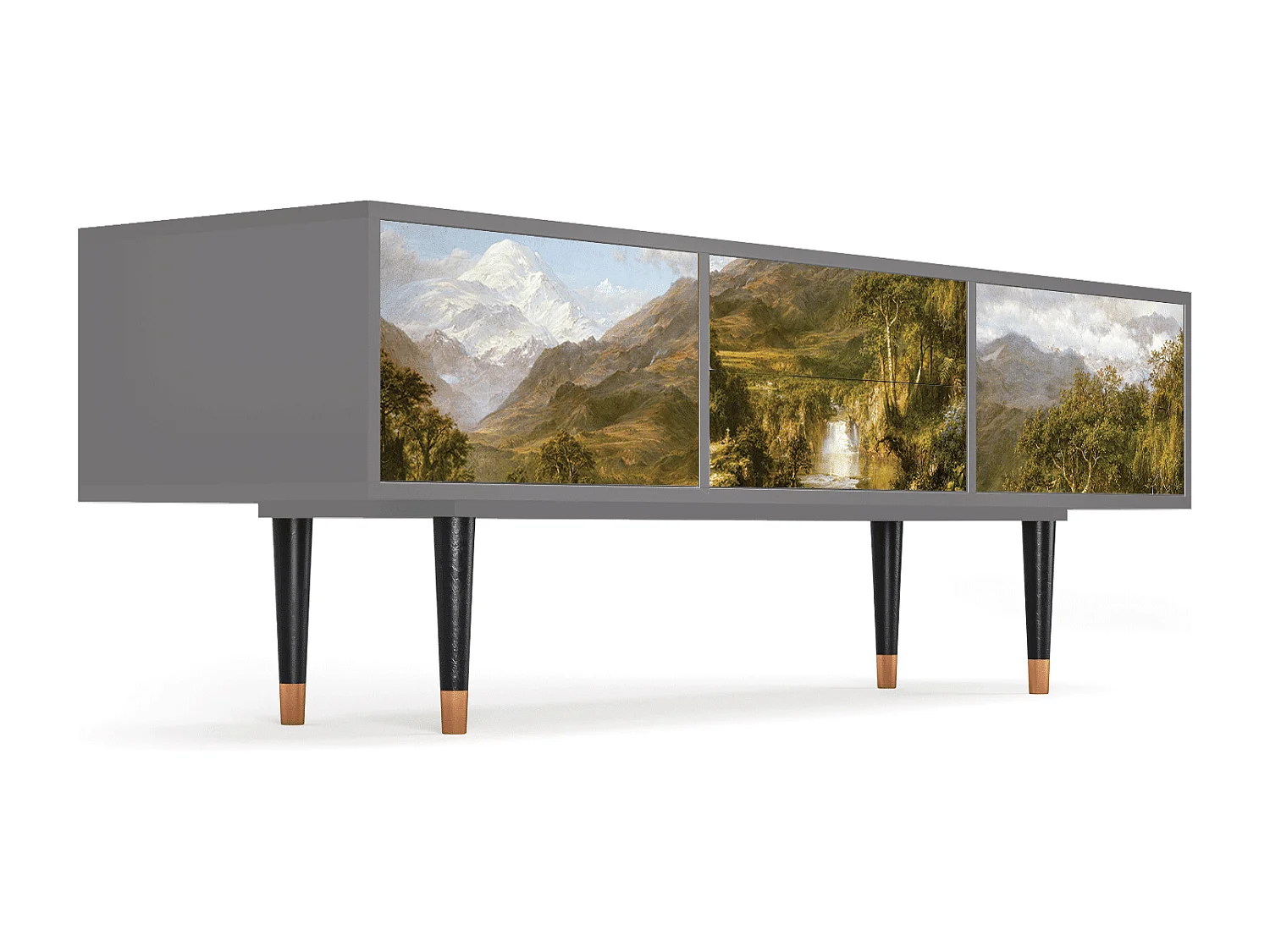 Meuble TV - 170х59х48 cm - T4 - The Heart of the Andes , Gris