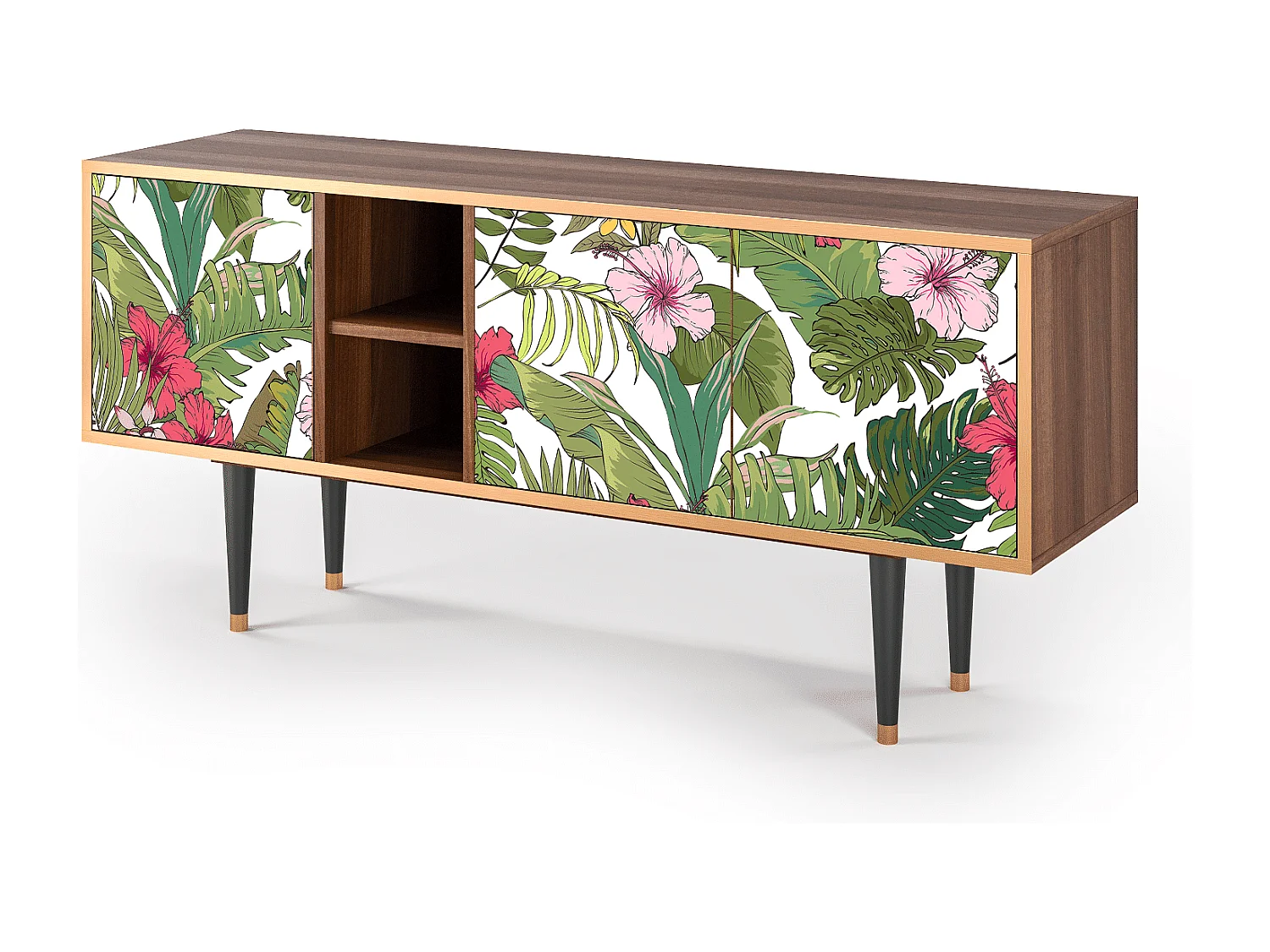 Mobile TV - 150х69х41 cm - T5 - Verdant Tropics, Noce