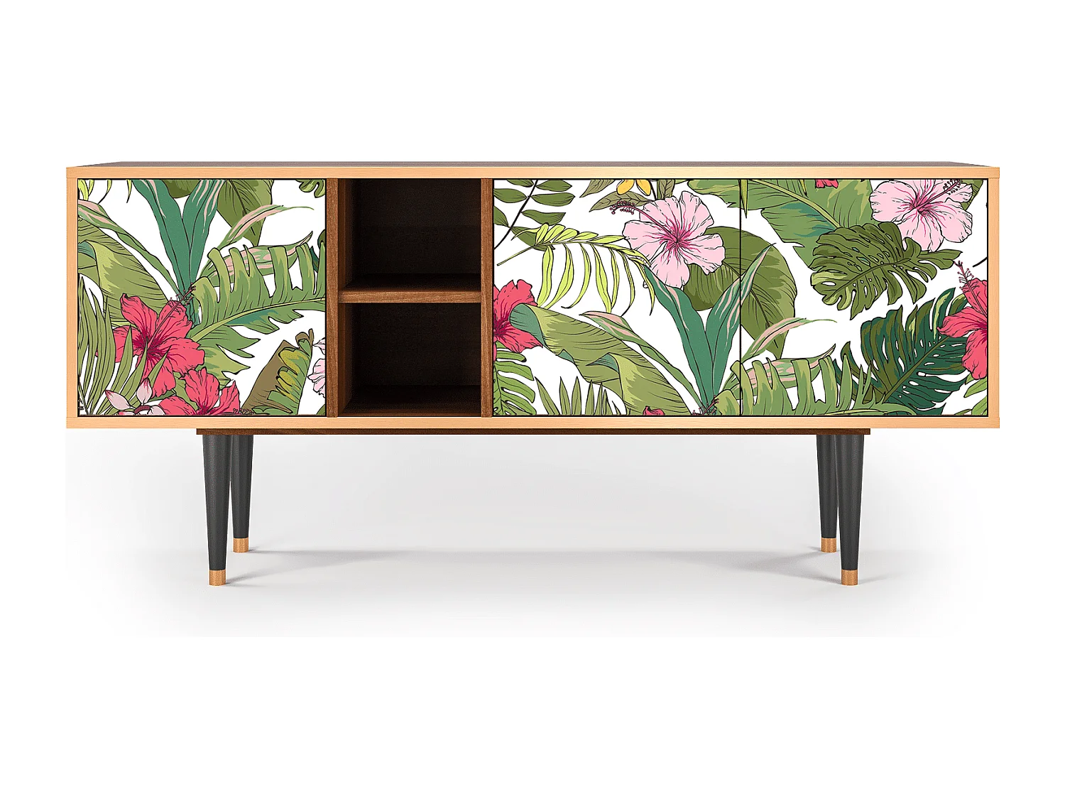 Meuble TV - 150х69х41 cm - T5 - Verdant Tropics, Noyer