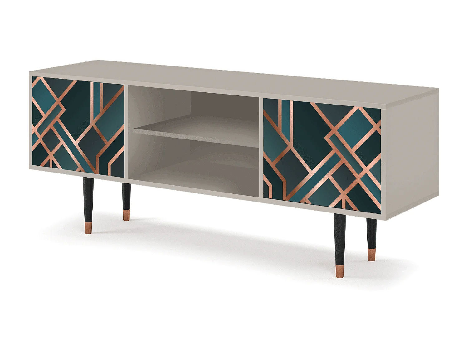 Szafka RTV - 170х69х48 cm - T2 - Bronze Crossroad, Piaskowy