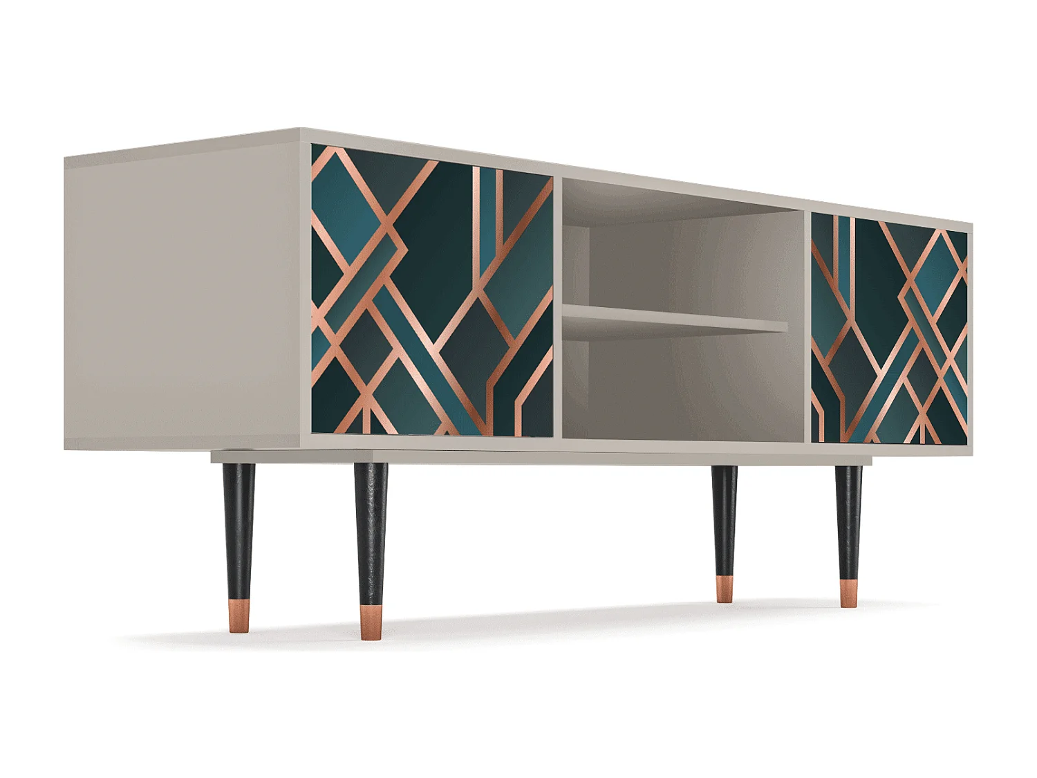 Szafka RTV - 170х69х48 cm - T2 - Bronze Crossroad, Piaskowy