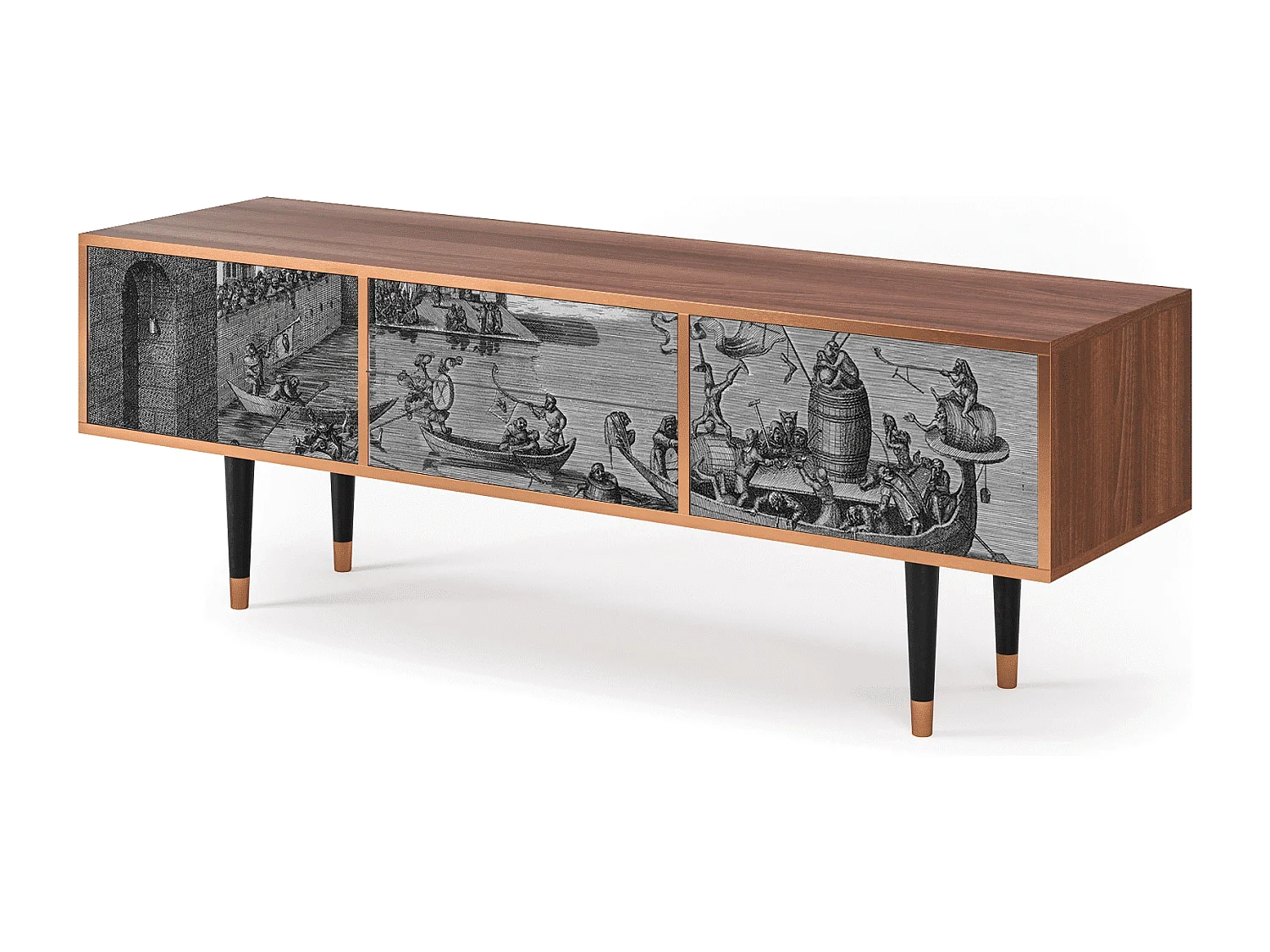 TV-meubel - 170х59х48 cm - T4 - Saint Martin, Walnoot