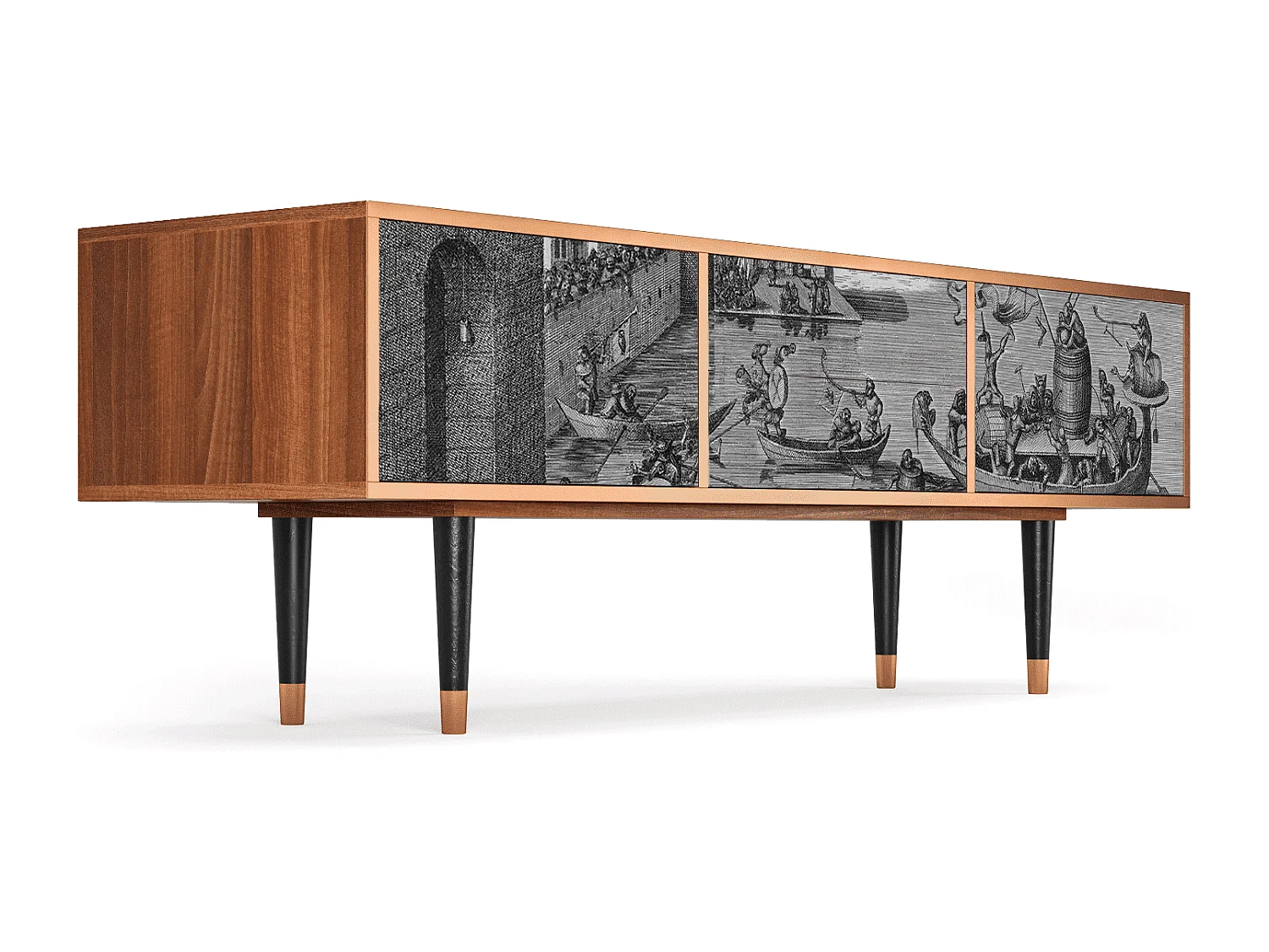 TV-meubel - 170х59х48 cm - T4 - Saint Martin, Walnoot