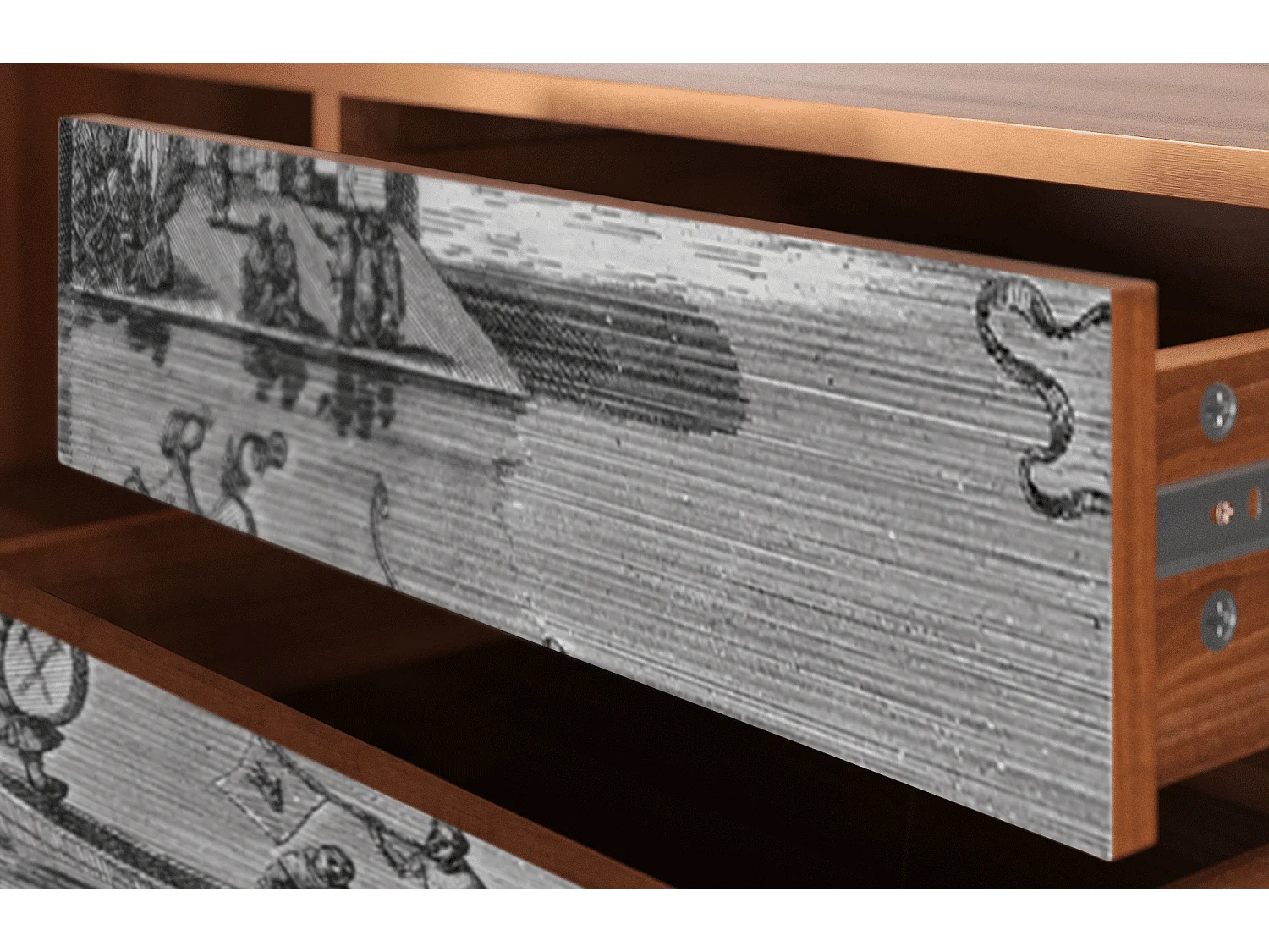 Mobile TV - 170х59х48 cm - T4 - Saint Martin, Noce