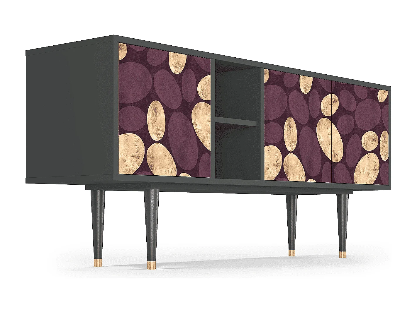 TV-meubel - 150х69х41 cm - T5 - Fine Wine, Antraciet