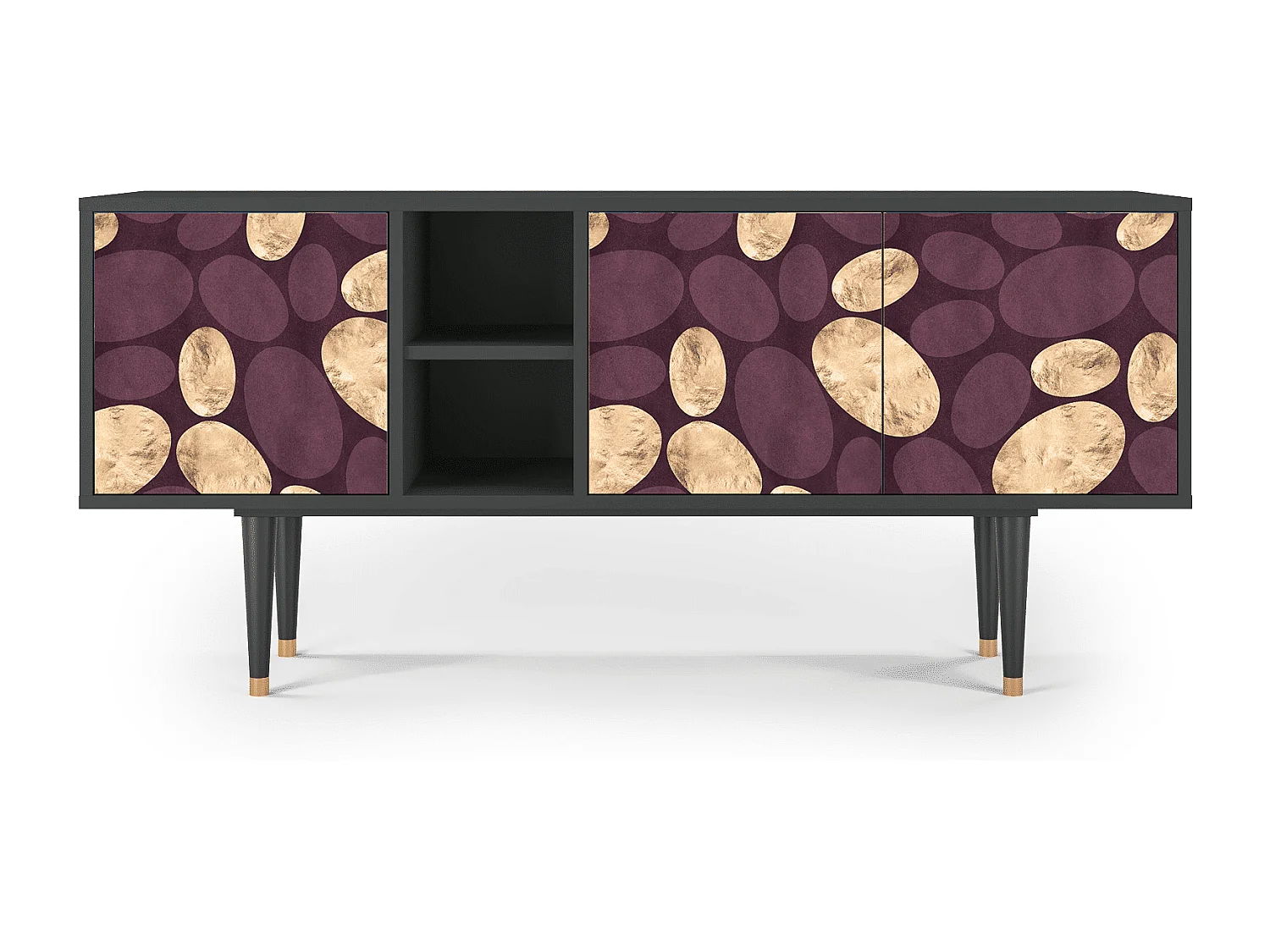 Szafka RTV - 150х69х41 cm - T5 - Fine Wine, Antracyt