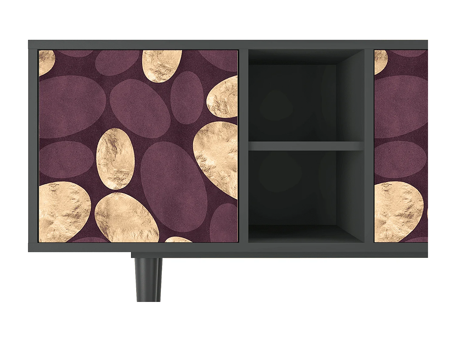 Szafka RTV - 150х69х41 cm - T5 - Fine Wine, Antracyt