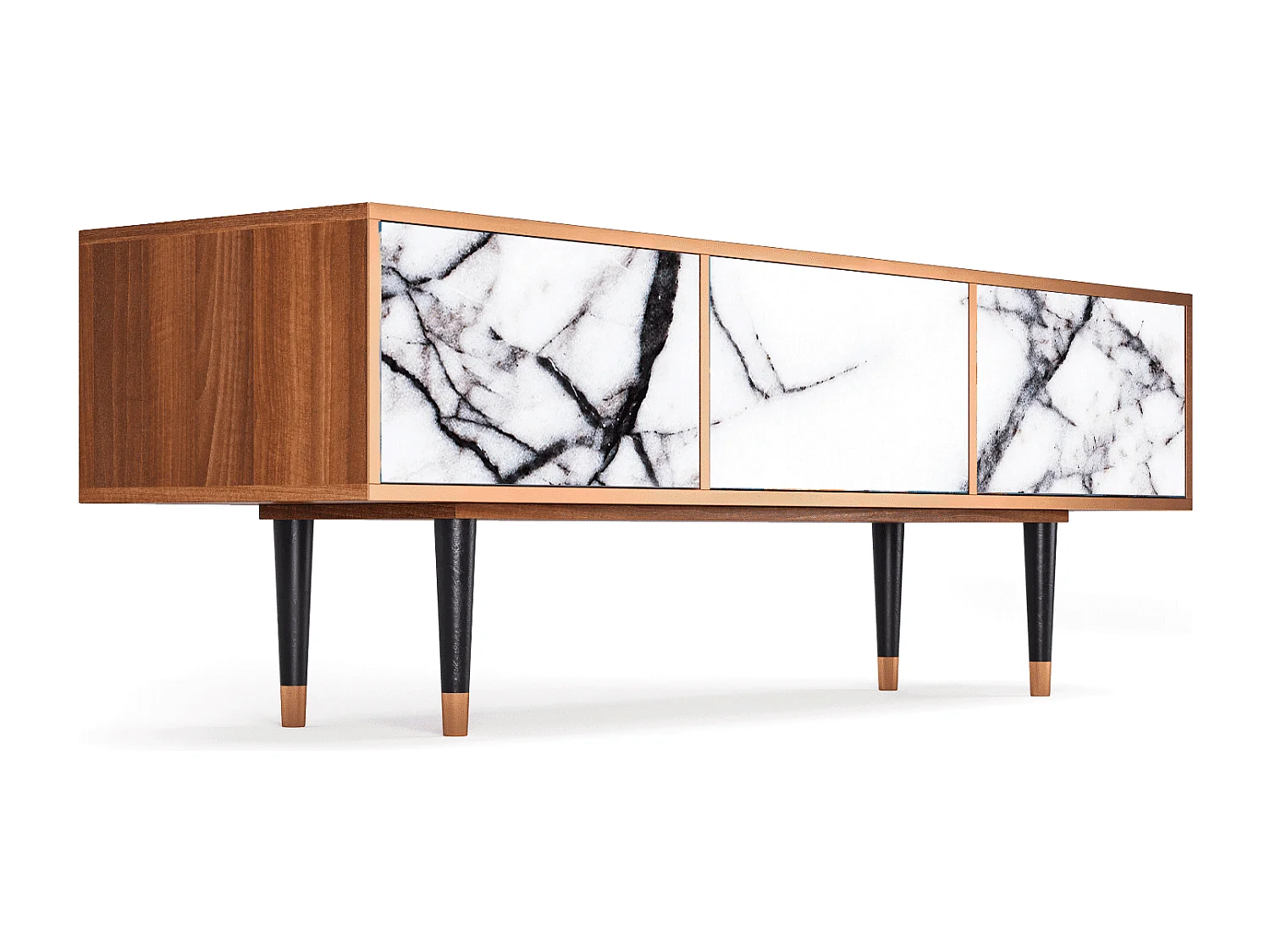 Szafka RTV - 170х59х48 cm - T4 - Raven Marble, Orzech