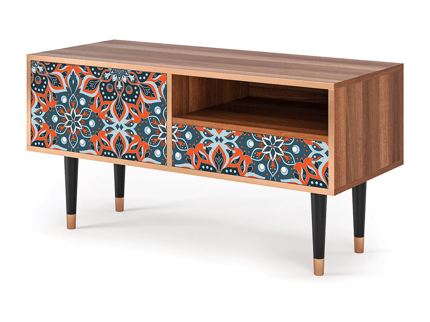 Mueble de TV - 115х59х48 cm - T3 - Fire Beetle, Nogal