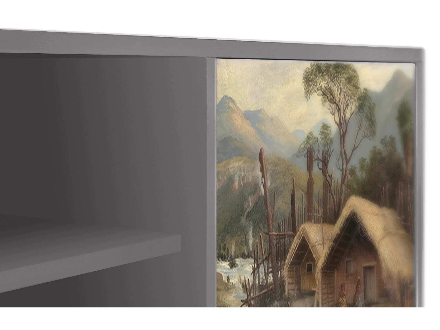 Mueble de TV - 170х69х48 cm - T2 - View Across the Plains , Cinza