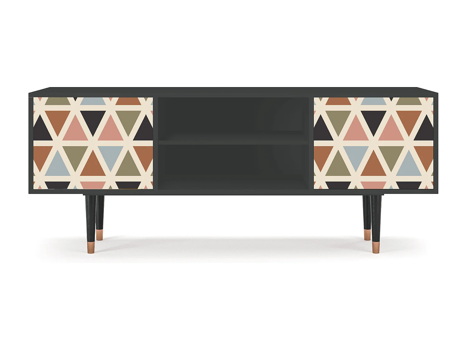 Mueble de TV - 170х69х48 cm - T2 - Royal Triangles, Antracite