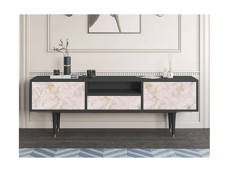 TV-Möbel - 170х59х41 cm - T6 - Dirty Roses, Anthrazit