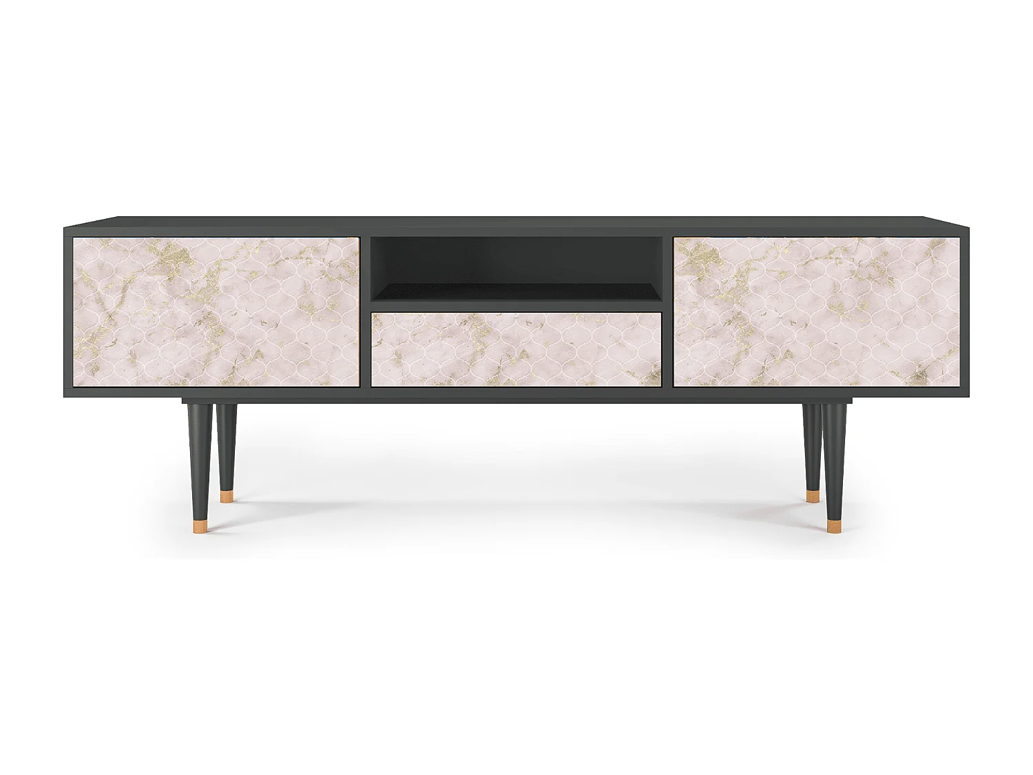 TV-Möbel - 170х59х41 cm - T6 - Dirty Roses, Anthrazit