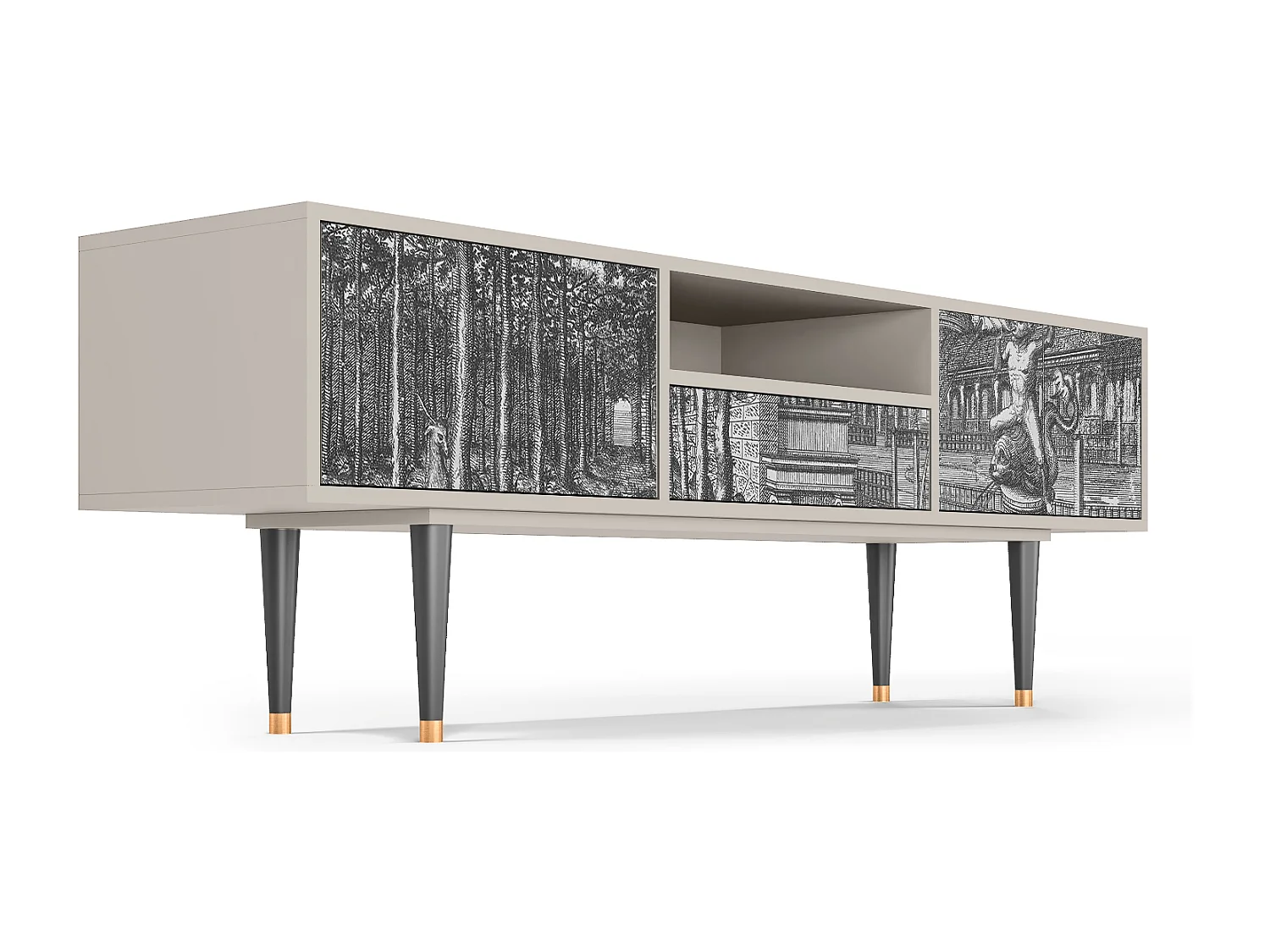 TV-Möbel - 170х59х41 cm - T6 - View of the Piazza, Sand