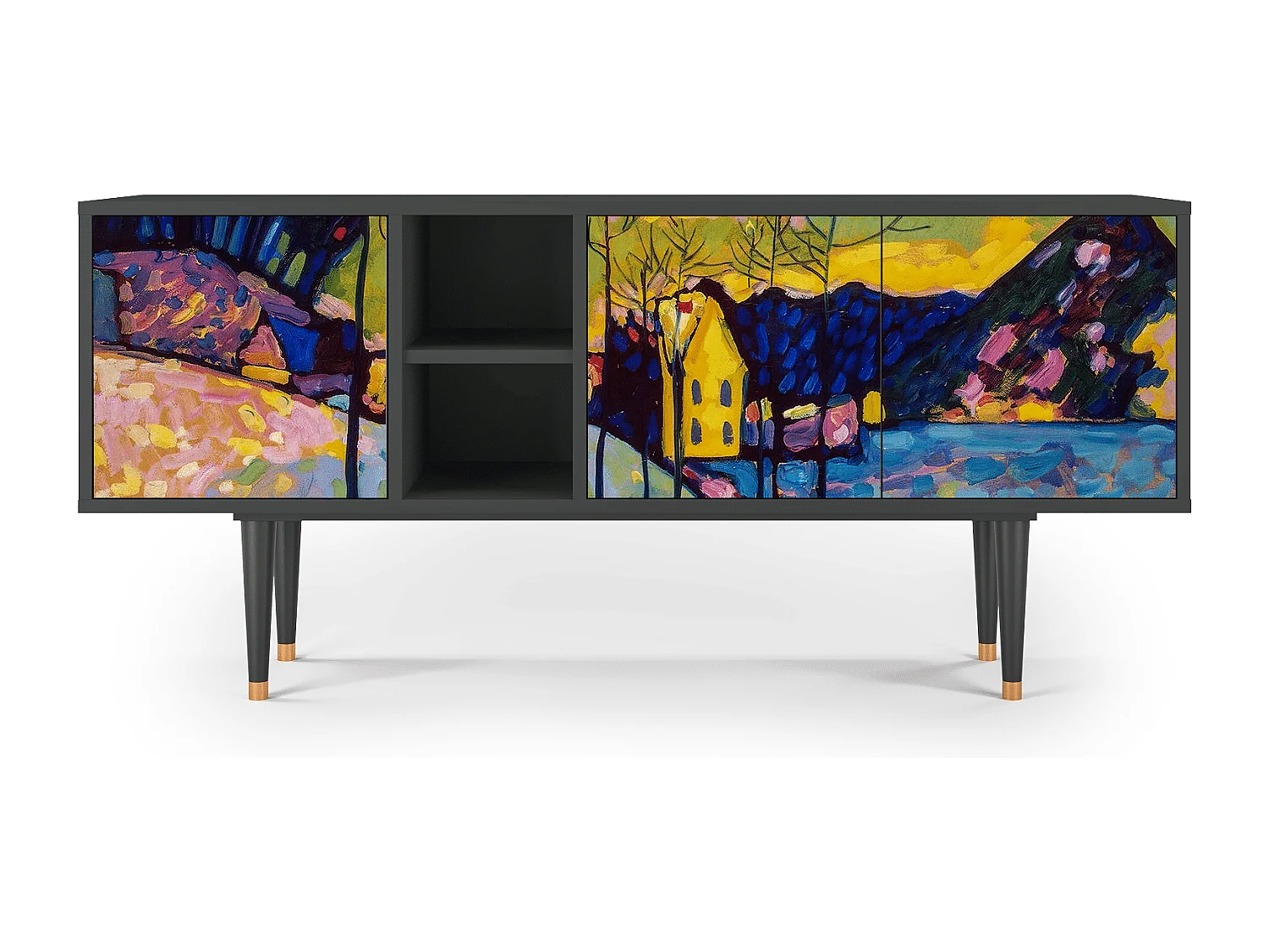 Meuble TV - 150х69х41 cm - T5 - Winter Landscape, Anthracite