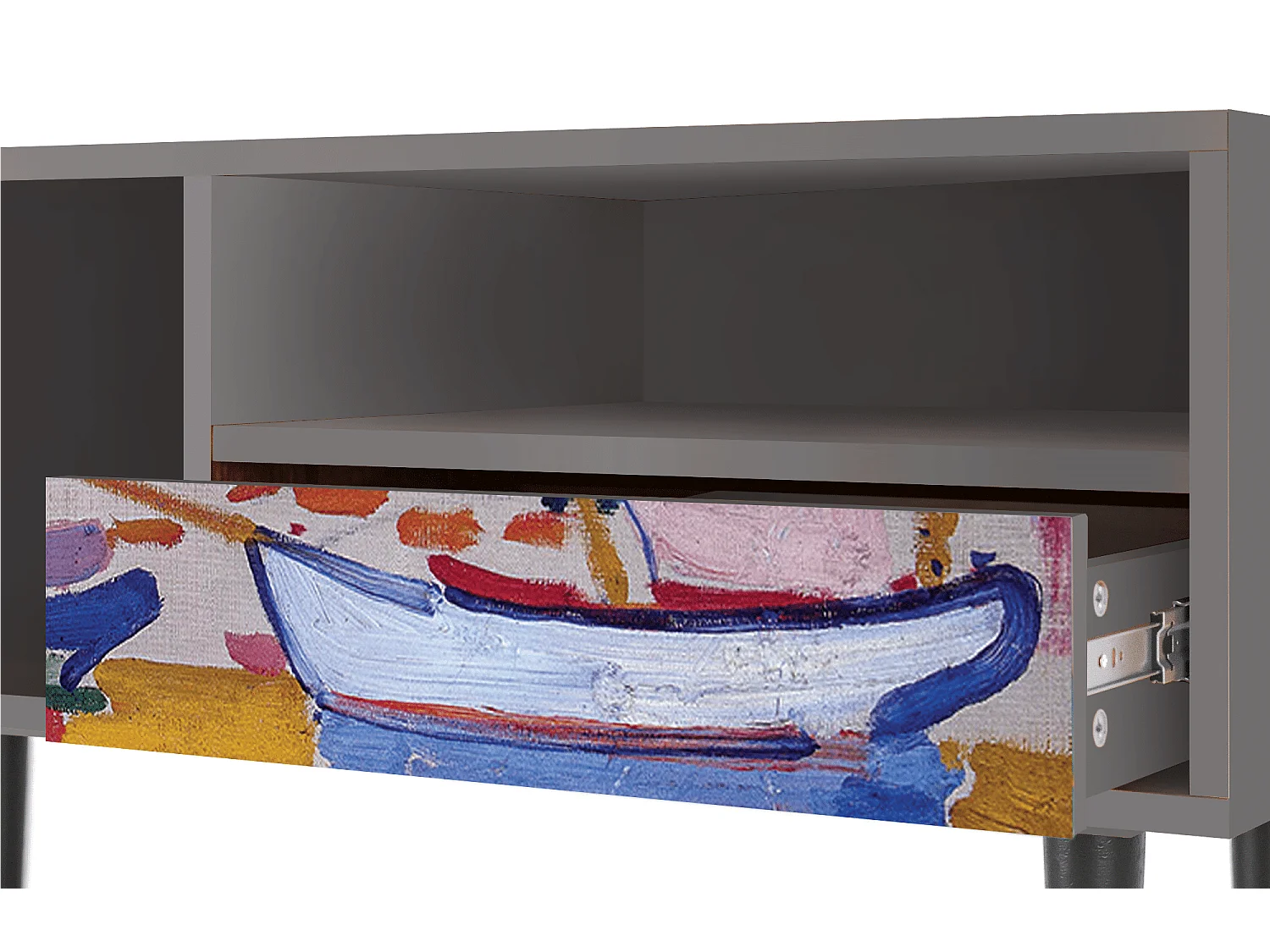 TV-Möbel - 115х59х48 cm - T3 - The Port of Collioure , Grau