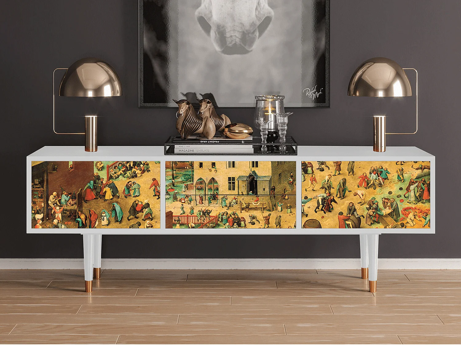 Meuble TV - 170х59х48 cm - T4 - Children Games, Blanc