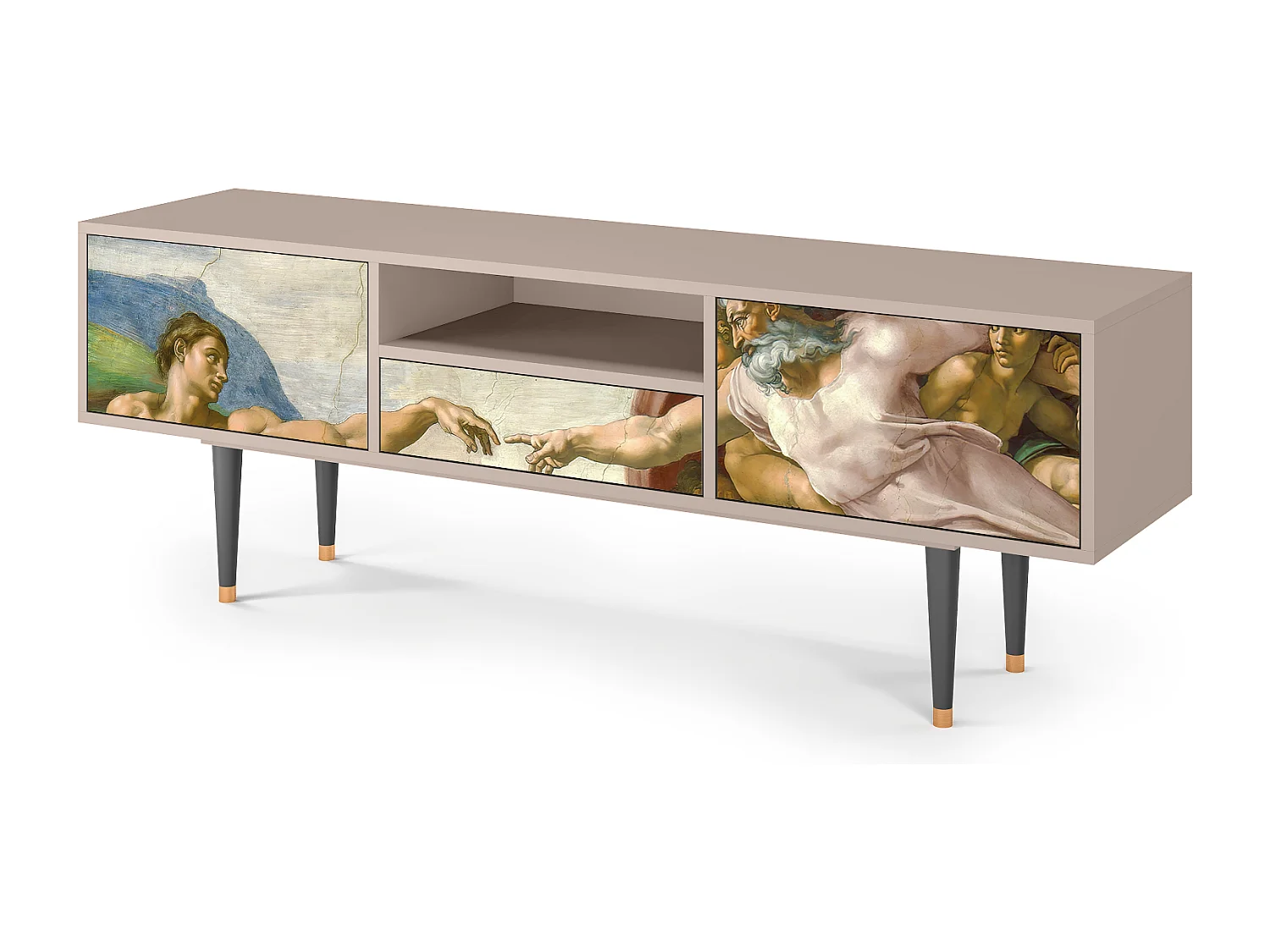 TV-Möbel - 170х59х41 cm - T6 - The Creation of Adam, Sand