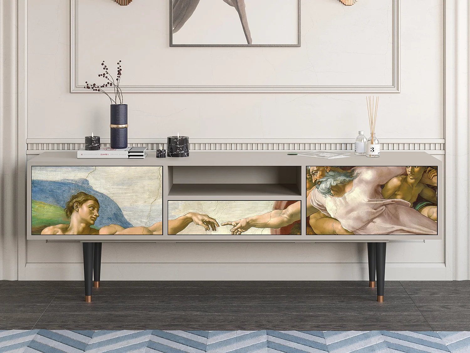 Mueble de TV - 170х59х41 cm - T6 - The Creation of Adam, Arena