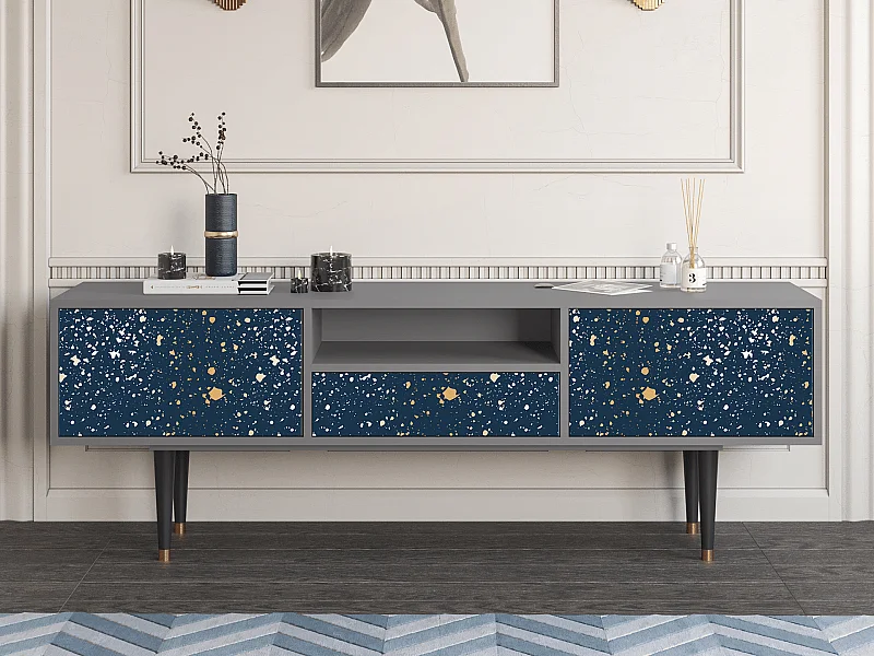 Szafka RTV - 170х59х41 cm - T6 - Starfall, Szary