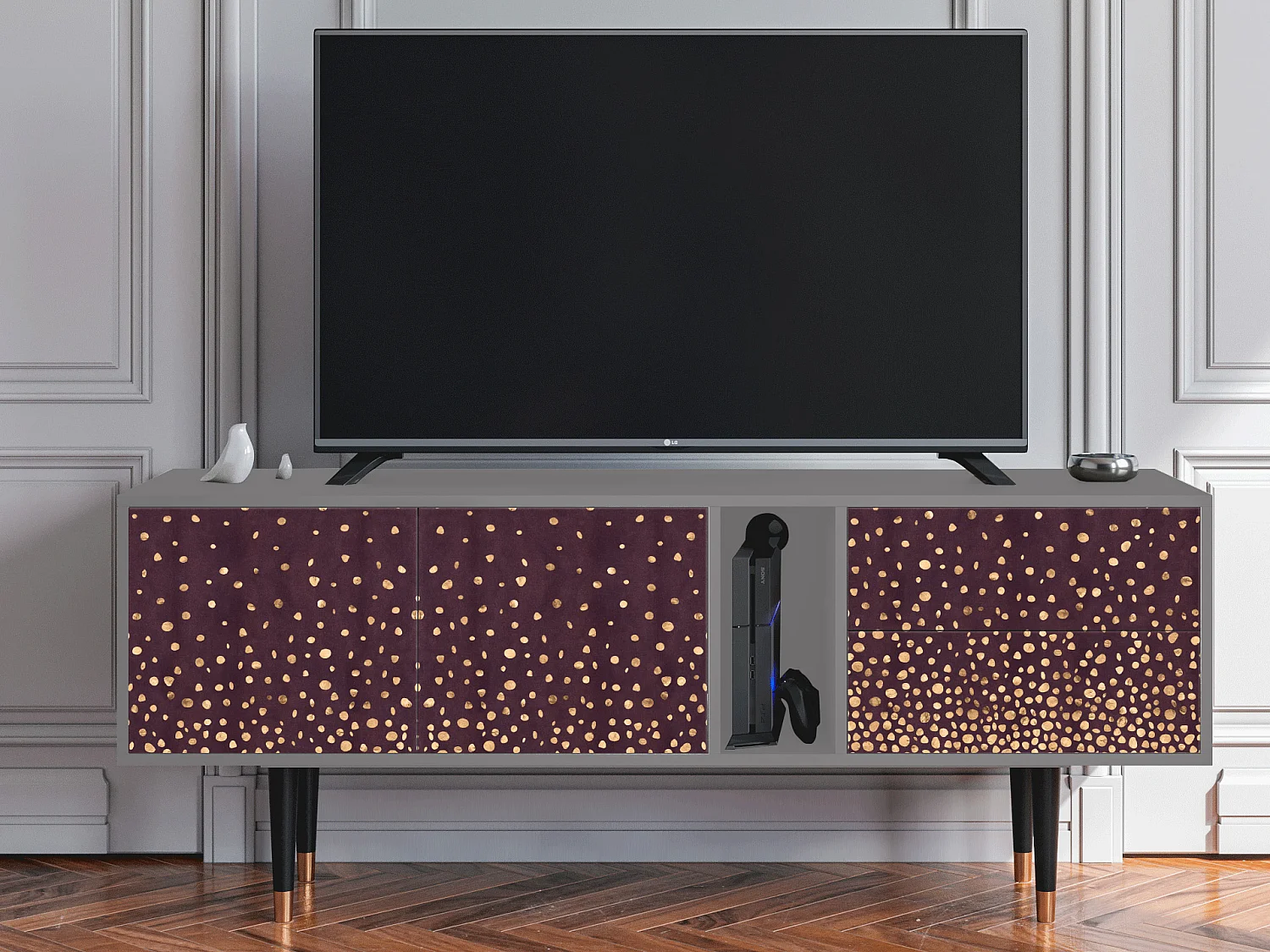 Mobile TV - 170х69х48 cm - T1 - Glowworms, Grigio