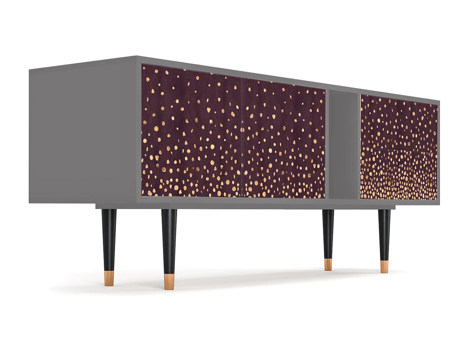 Mobile TV - 170х69х48 cm - T1 - Glowworms, Grigio