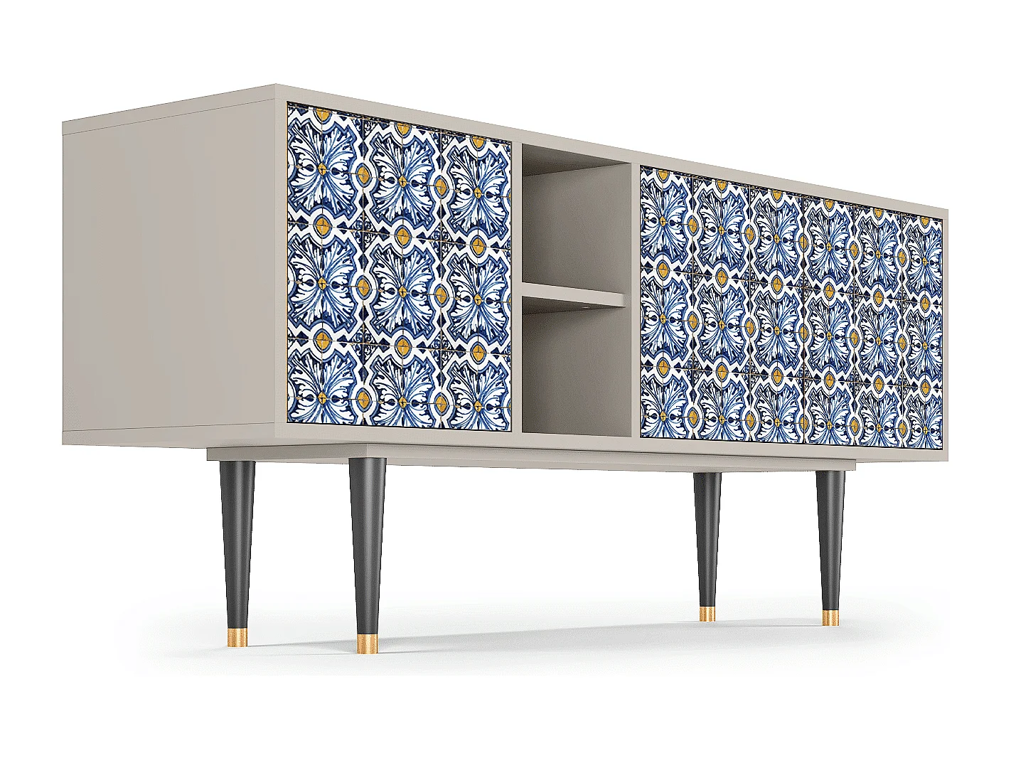 TV-Möbel - 150х69х41 cm - T5 - Lovely Cornflowers, Sand