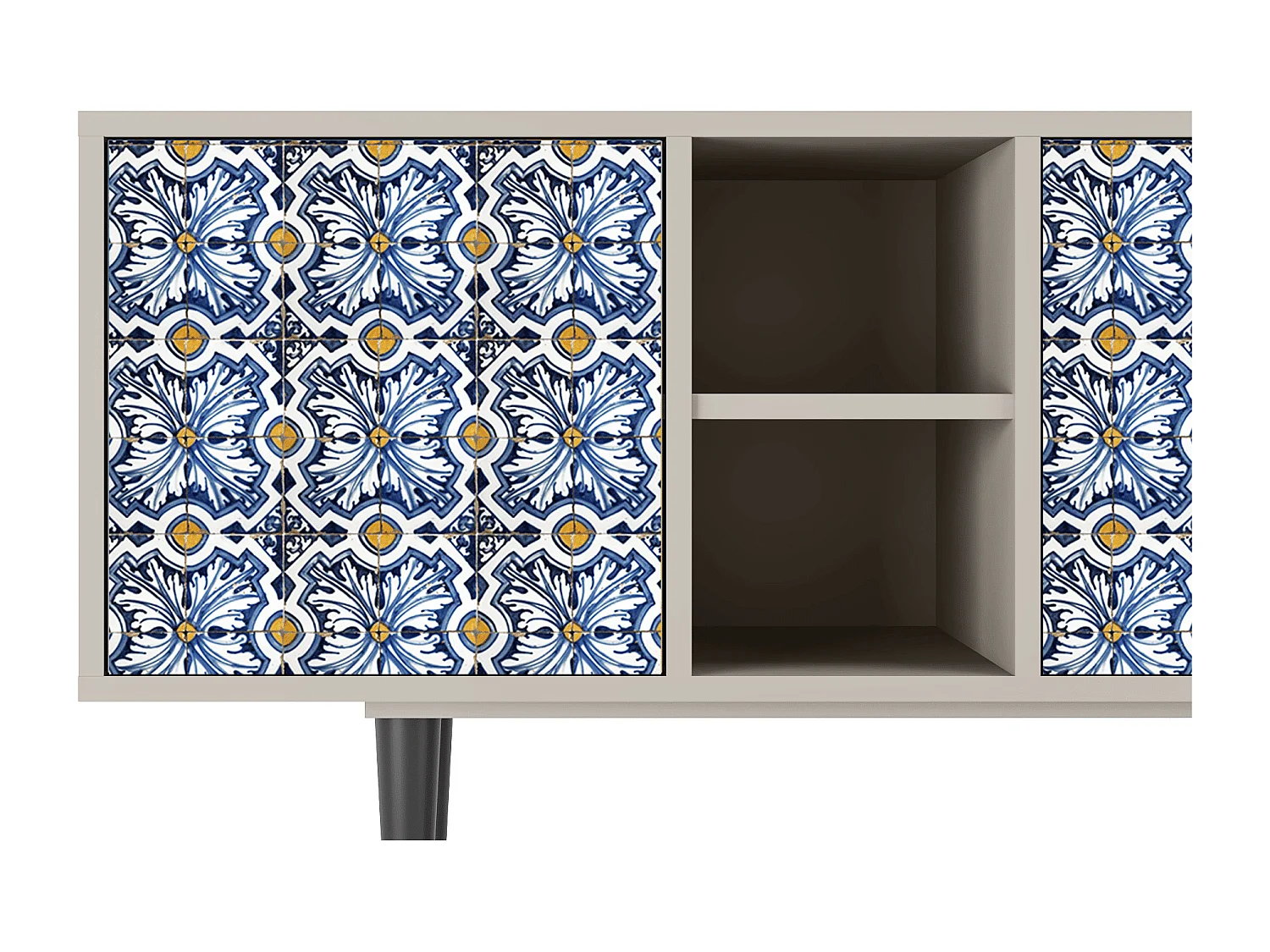 TV-Möbel - 150х69х41 cm - T5 - Lovely Cornflowers, Sand