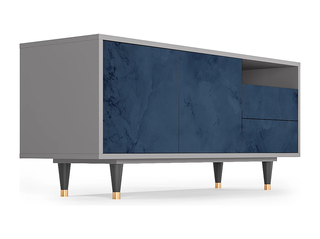 Meuble TV - 125х56х41 cm - T7 - Endless Galaxi, Gris