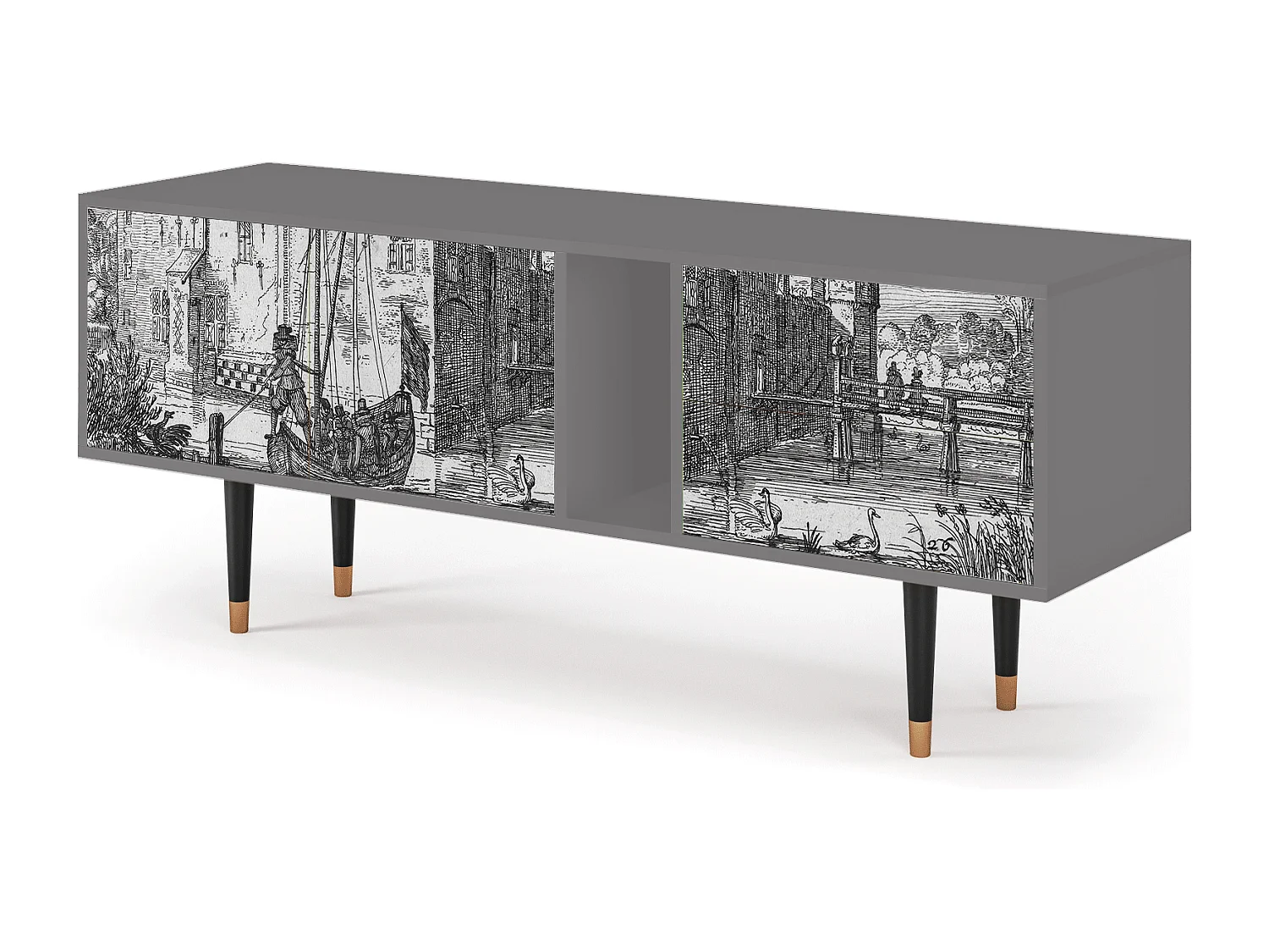 TV-Möbel - 170х69х48 cm - T1 - Castle by Breugel, Grau