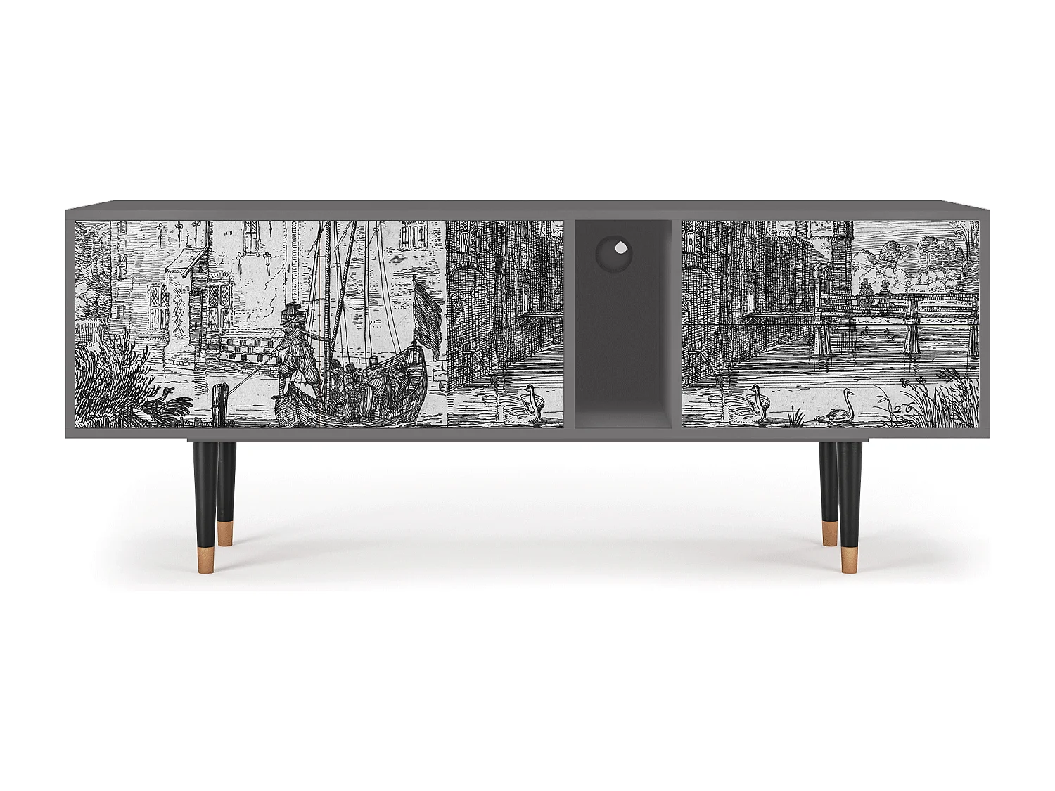 TV-Möbel - 170х69х48 cm - T1 - Castle by Breugel, Grau