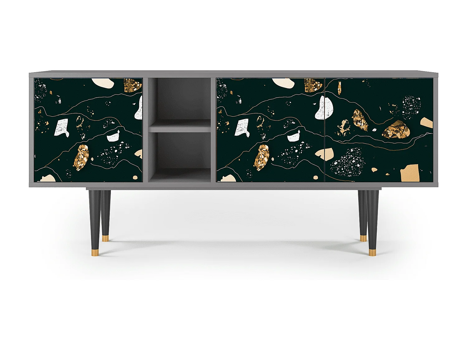 TV-meubel - 150х69х41 cm - T5 - Space Rocks, Grijs