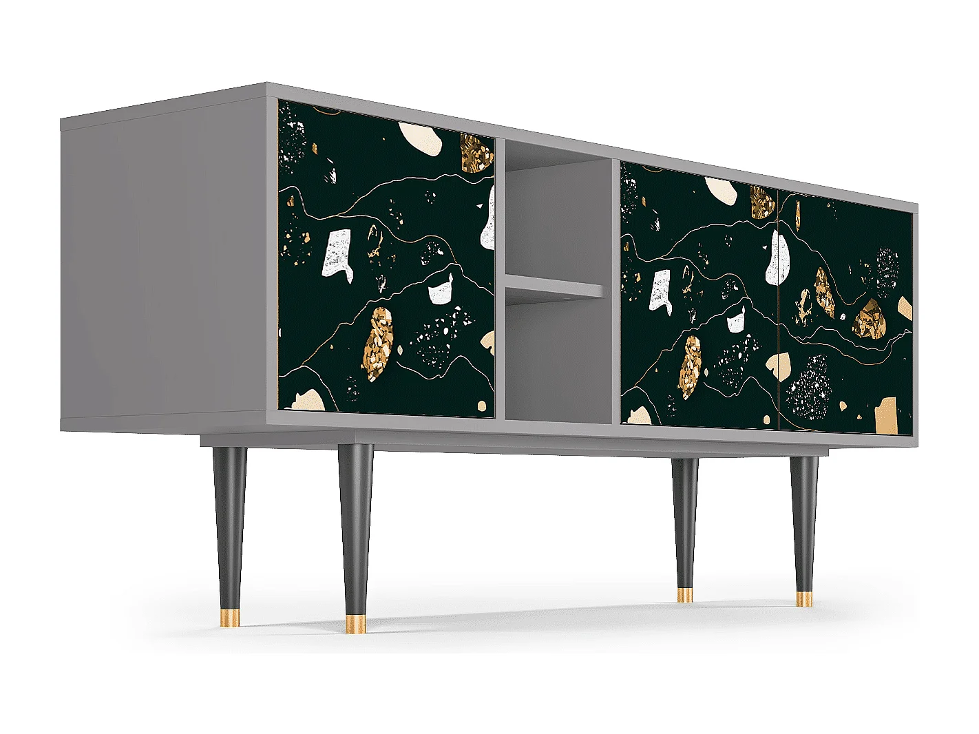 TV-meubel - 150х69х41 cm - T5 - Space Rocks, Grijs