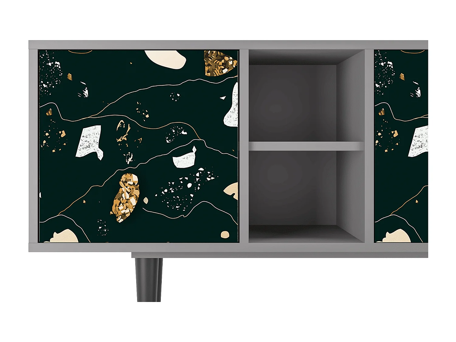 TV-meubel - 150х69х41 cm - T5 - Space Rocks, Grijs