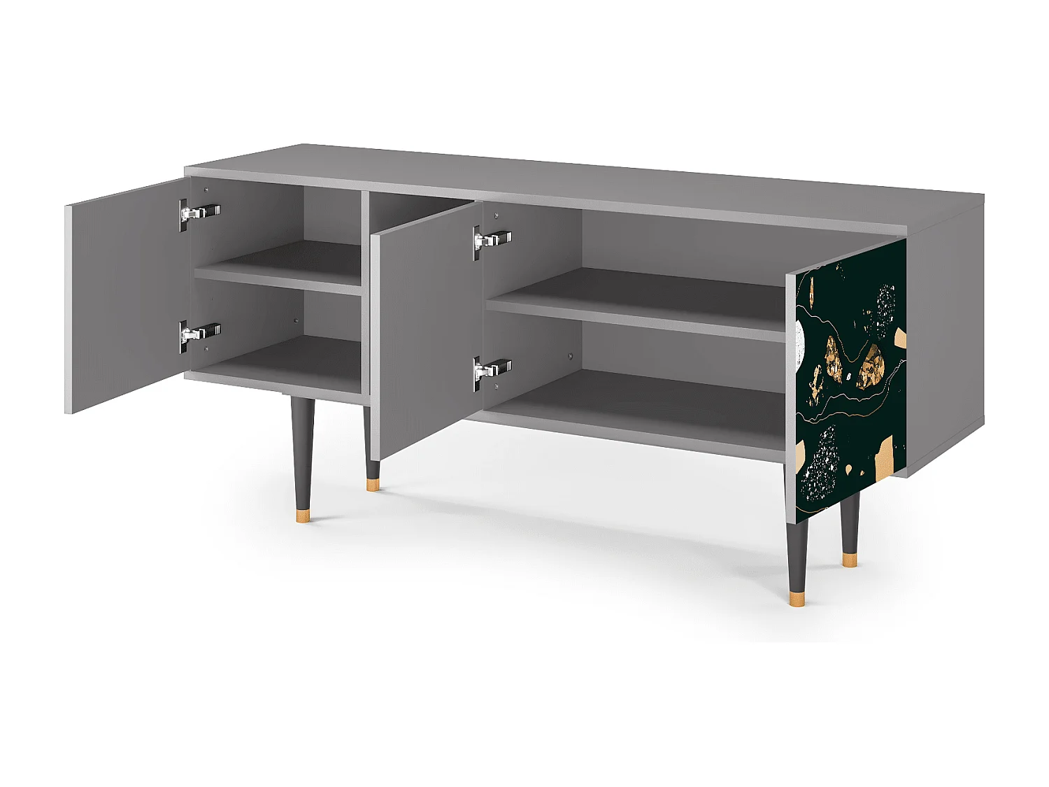 TV-meubel - 150х69х41 cm - T5 - Space Rocks, Grijs