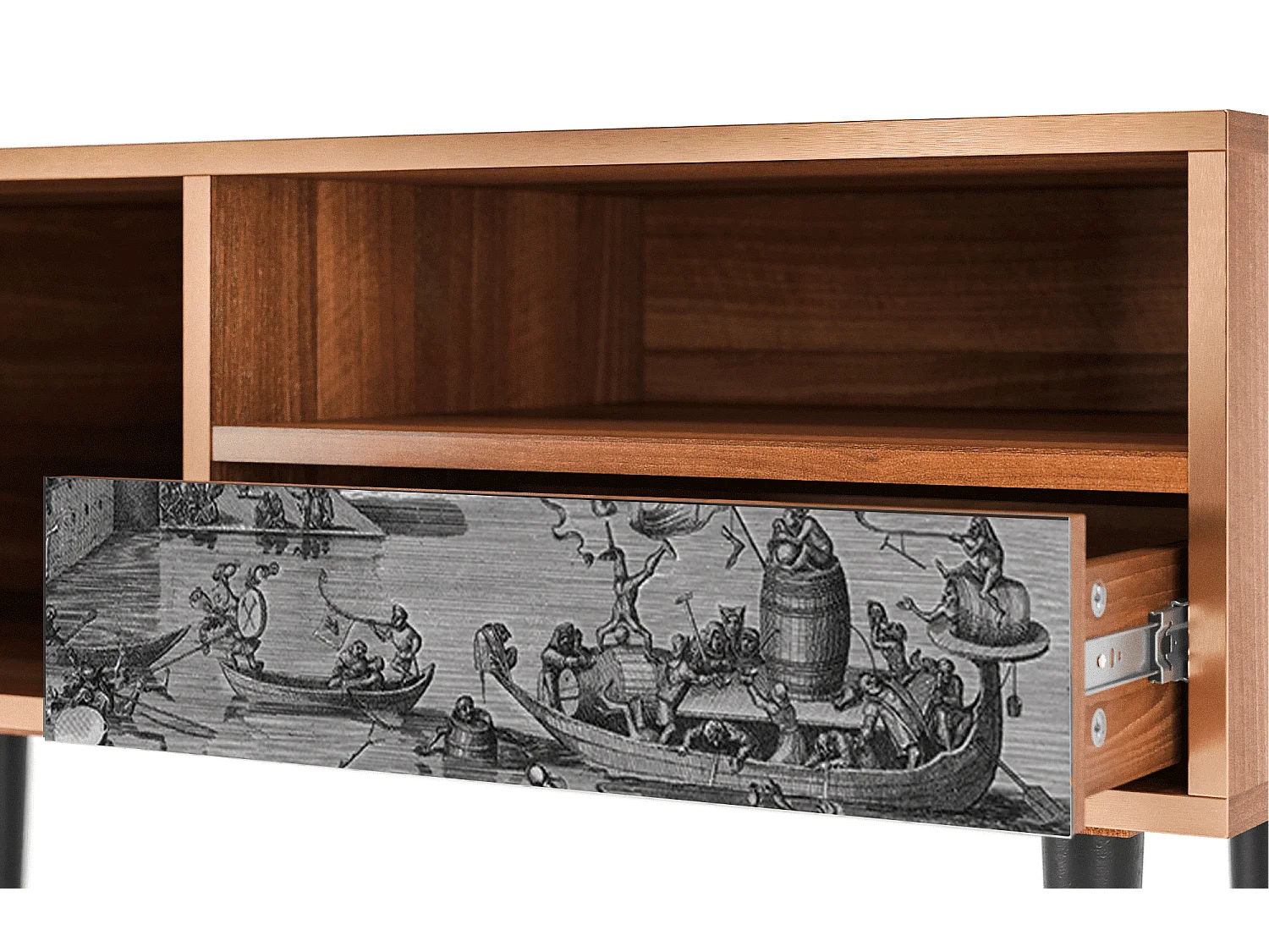 Mueble de TV - 115х59х48 cm - T3 - Saint Martin, Nogueira