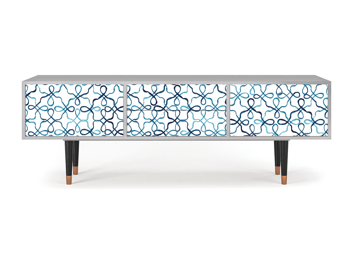 Szafka RTV - 170х59х48 cm - T4 - Marine Strings, Szary