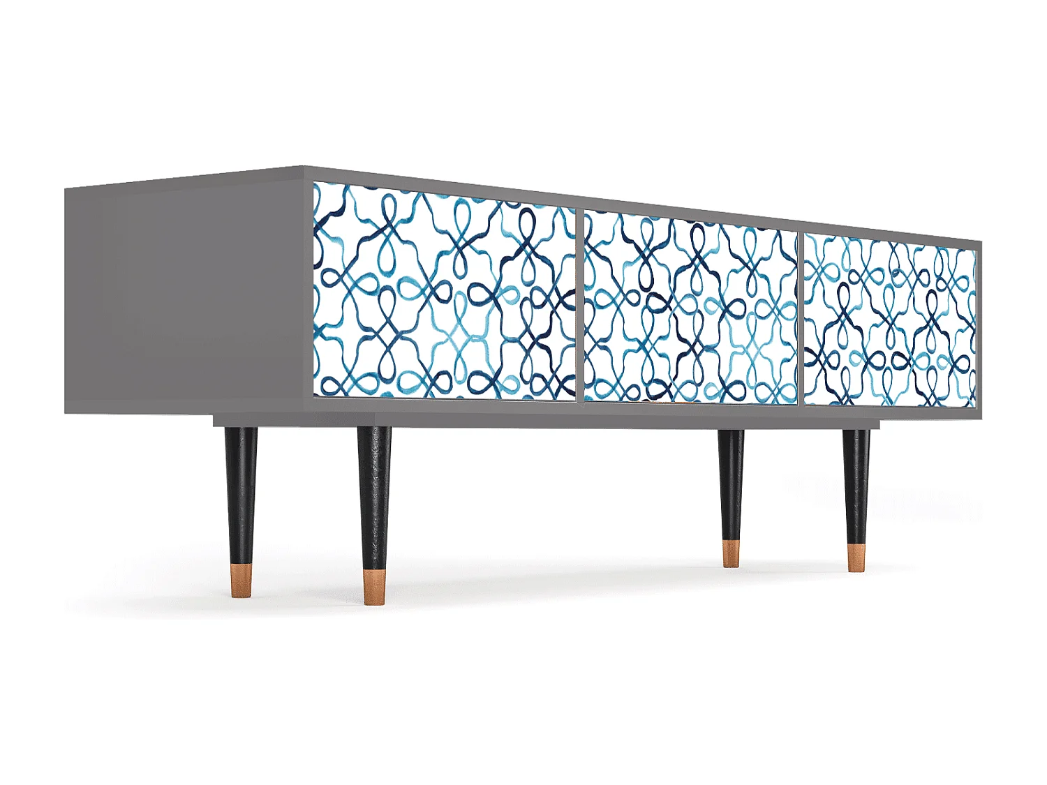 Szafka RTV - 170х59х48 cm - T4 - Marine Strings, Szary