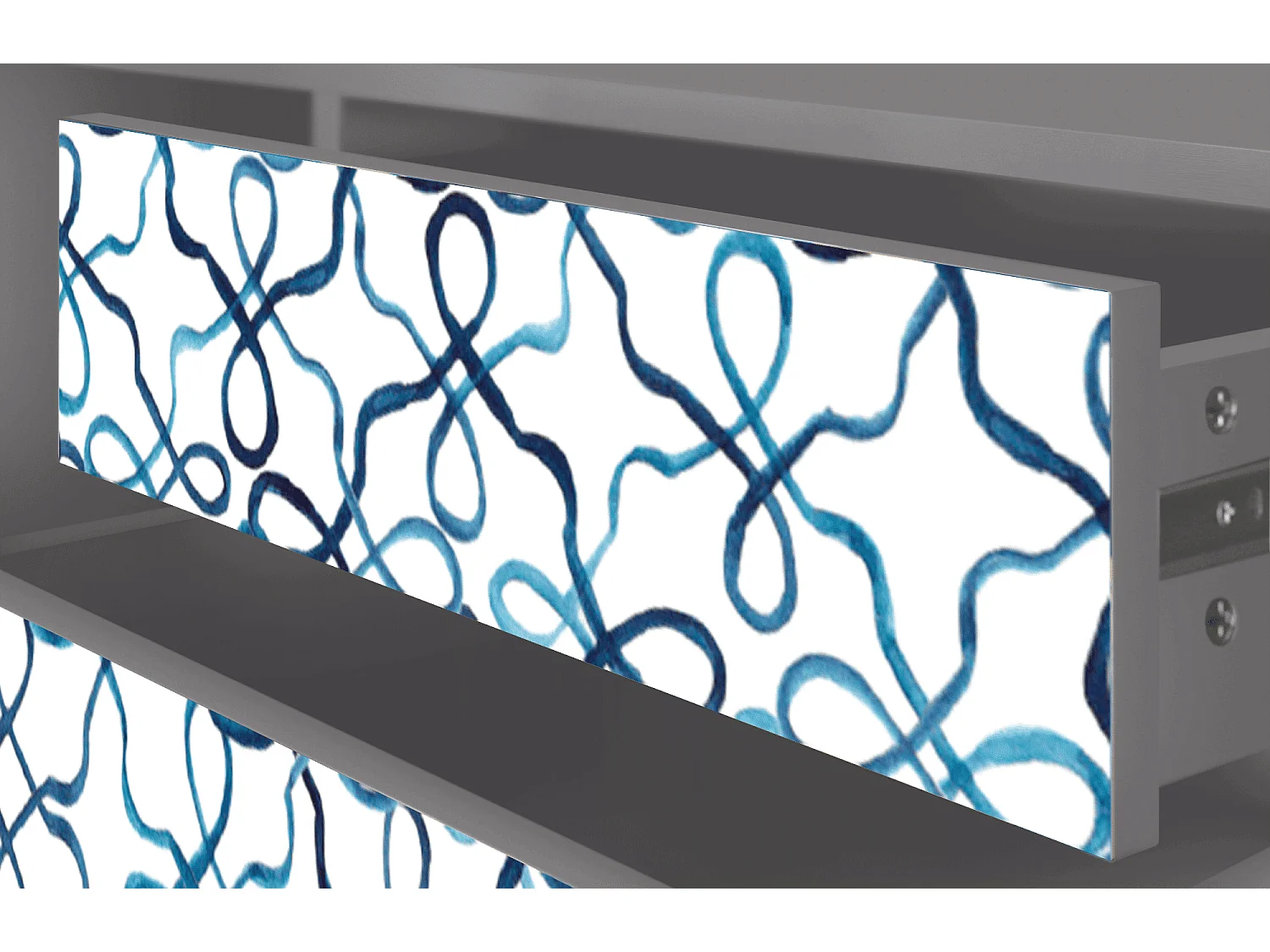 Szafka RTV - 170х59х48 cm - T4 - Marine Strings, Szary