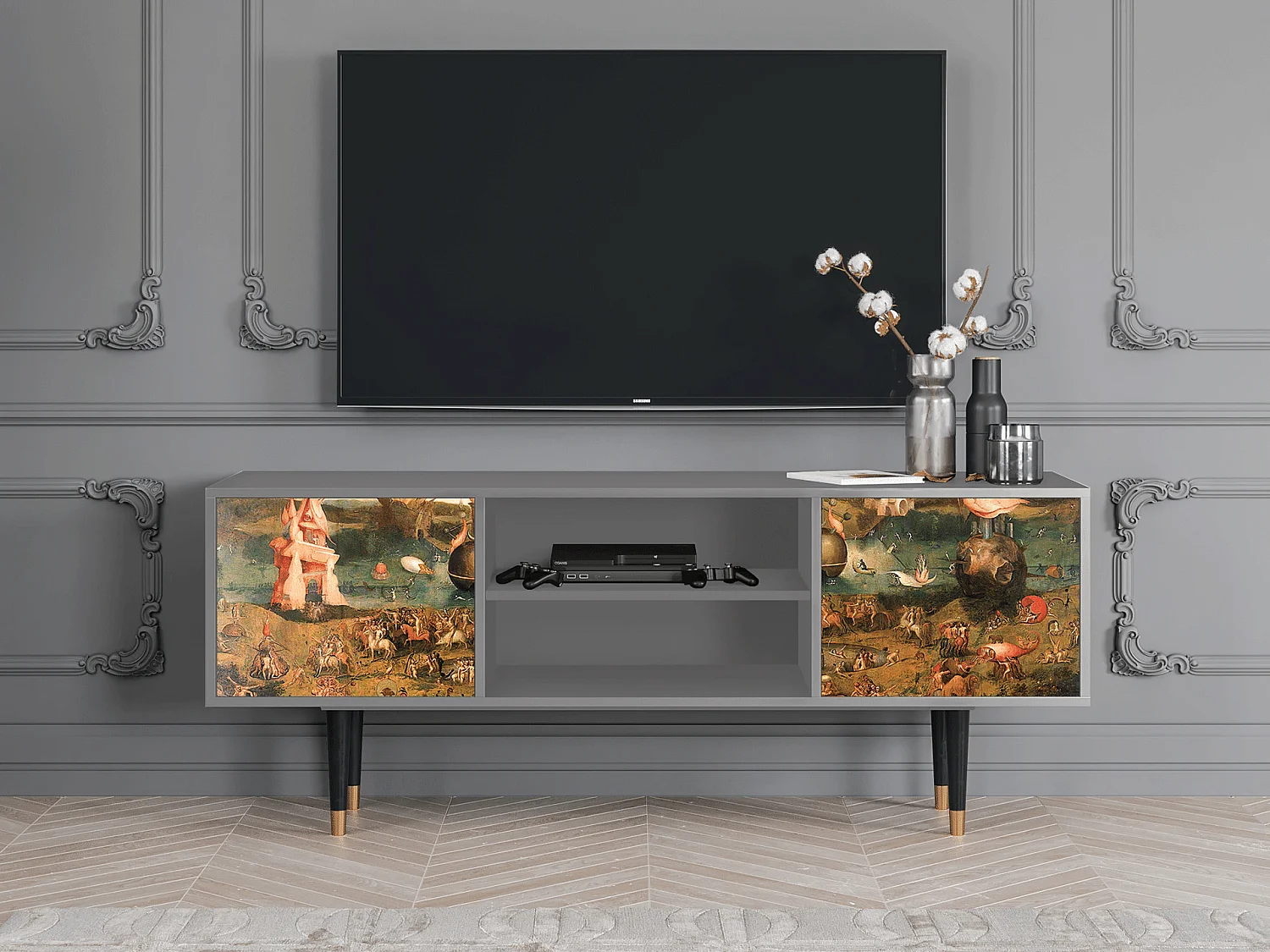 TV-Möbel - 170х69х48 cm - T2 - Garden of Delights , Grau