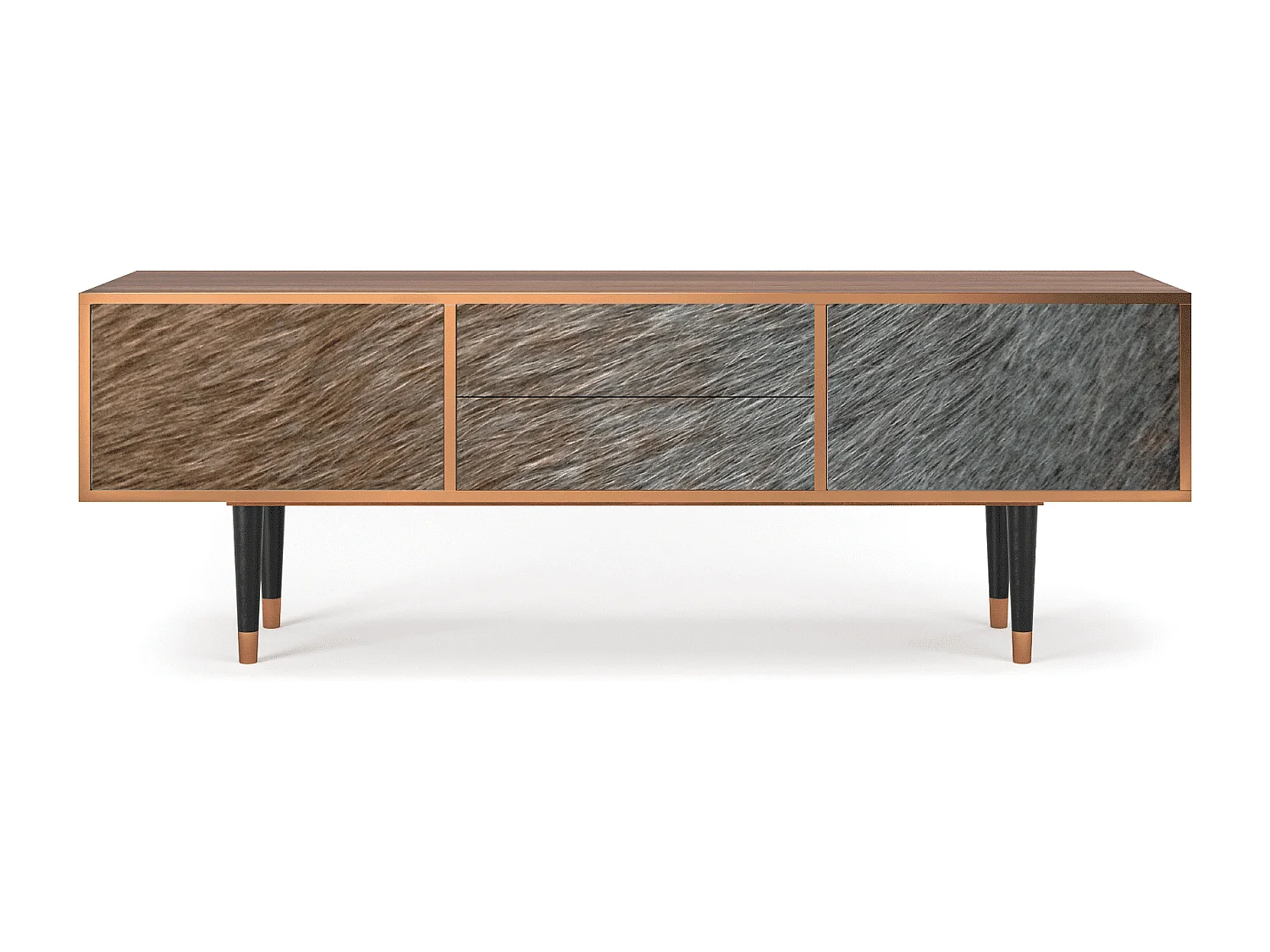 Meuble TV - 170х59х48 cm - T4 - Peanut Hair, Noyer