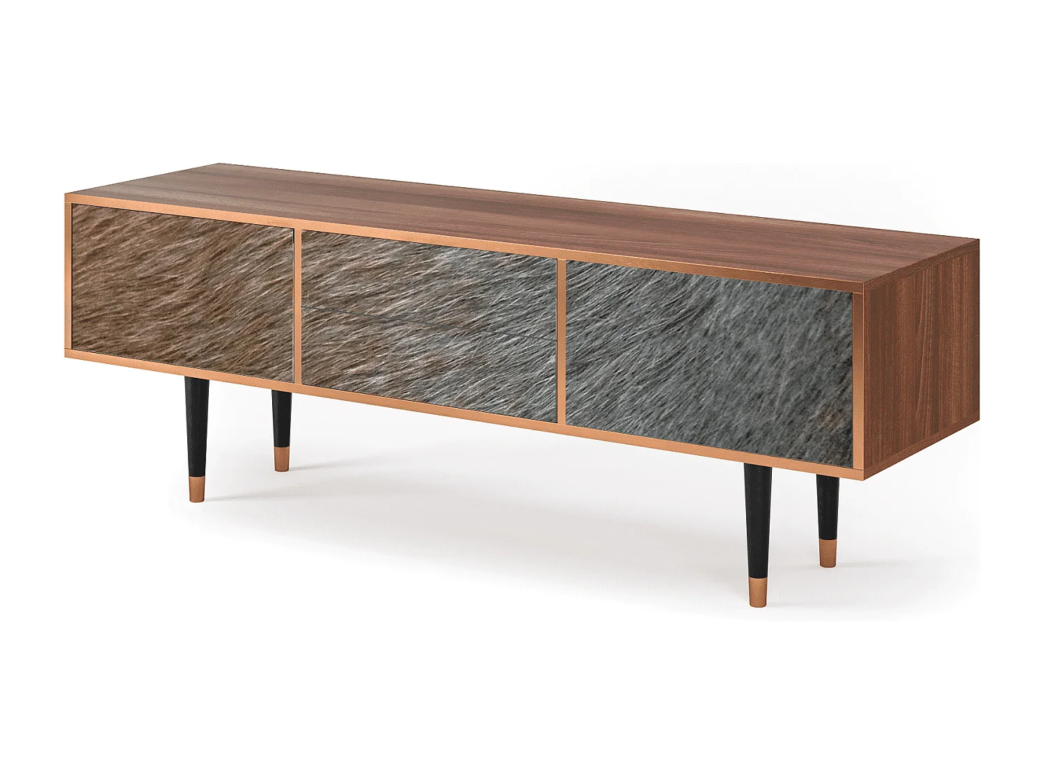 Meuble TV - 170х59х48 cm - T4 - Peanut Hair, Noyer