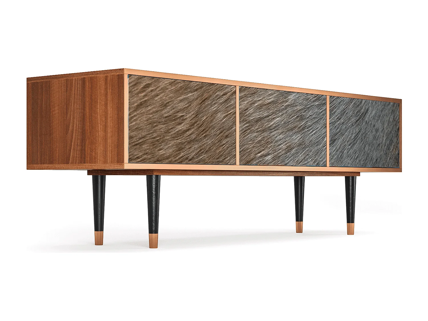 Meuble TV - 170х59х48 cm - T4 - Peanut Hair, Noyer