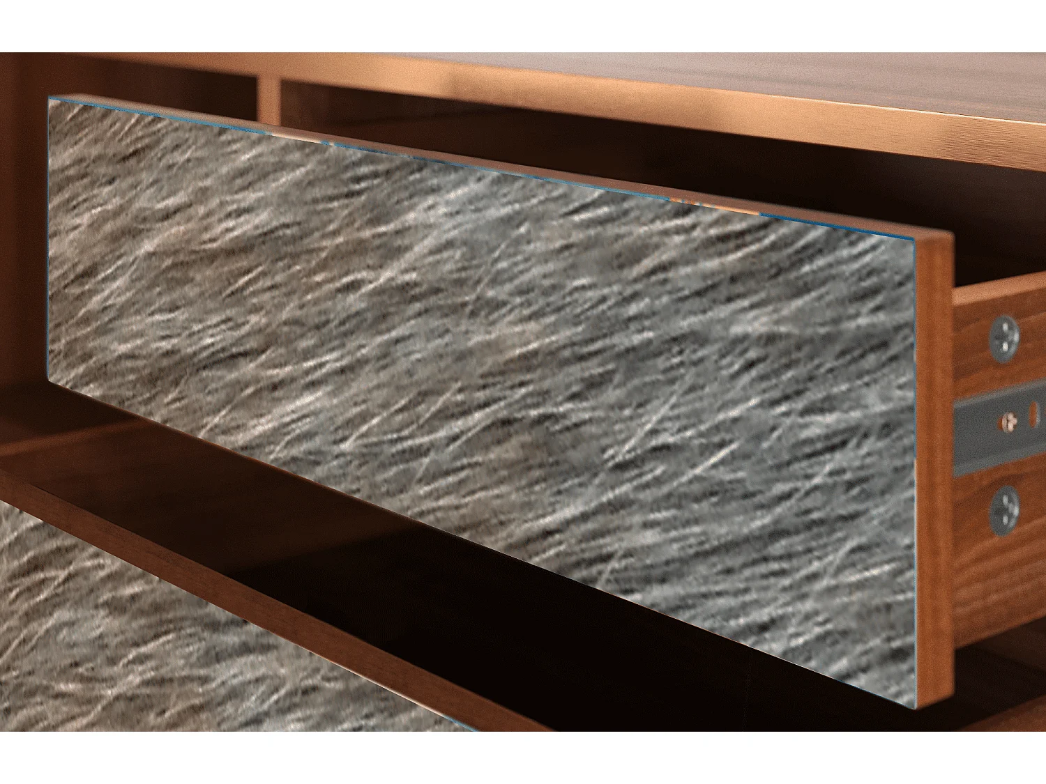 Mobile TV - 170х59х48 cm - T4 - Peanut Hair, Noce