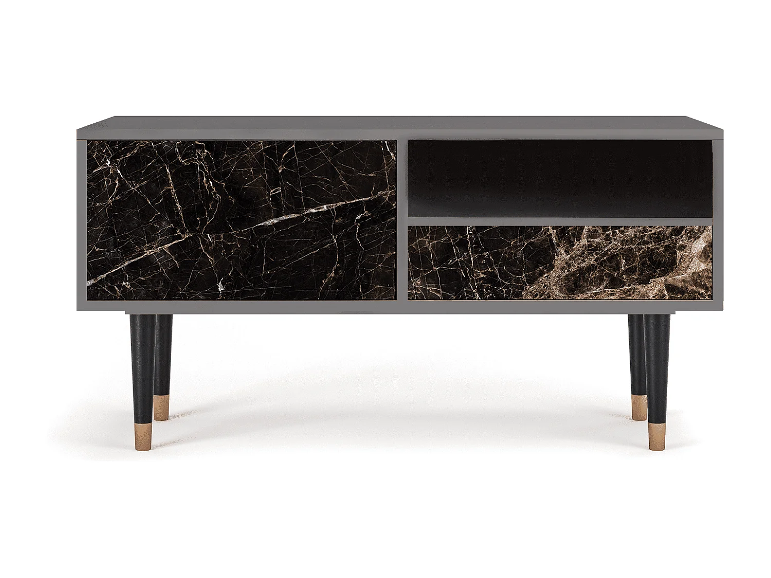 Meuble TV - 115х59х48 cm - T3 - Night Abyss, Gris