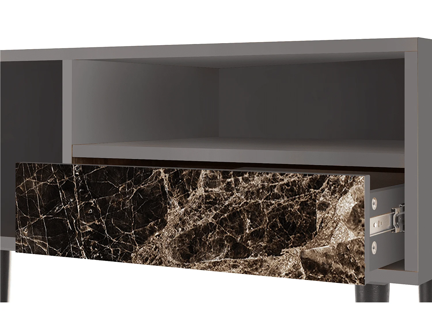 Meuble TV - 115х59х48 cm - T3 - Night Abyss, Gris