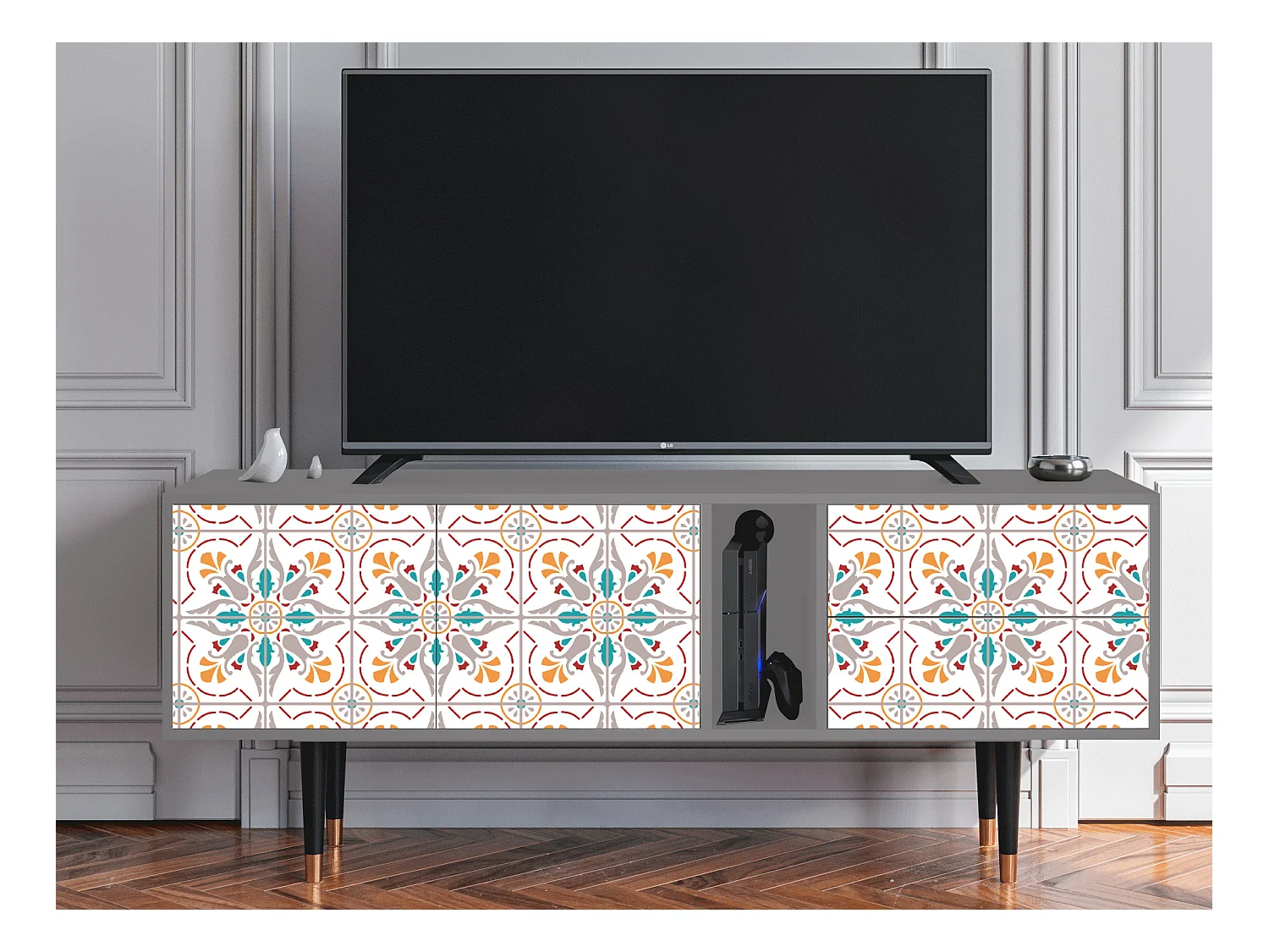 Meuble TV - 170х69х48 cm - T1 - Spring Ceramics, Gris