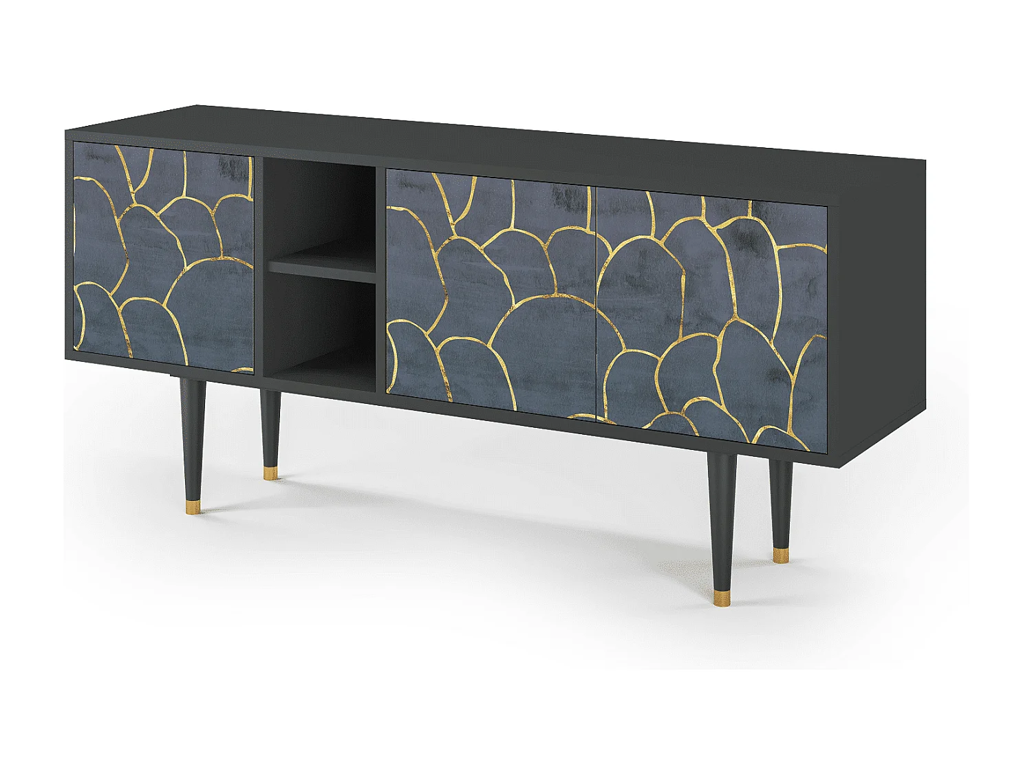 Meuble TV - 150х69х41 cm - T5 - Blue Lagoon, Anthracite