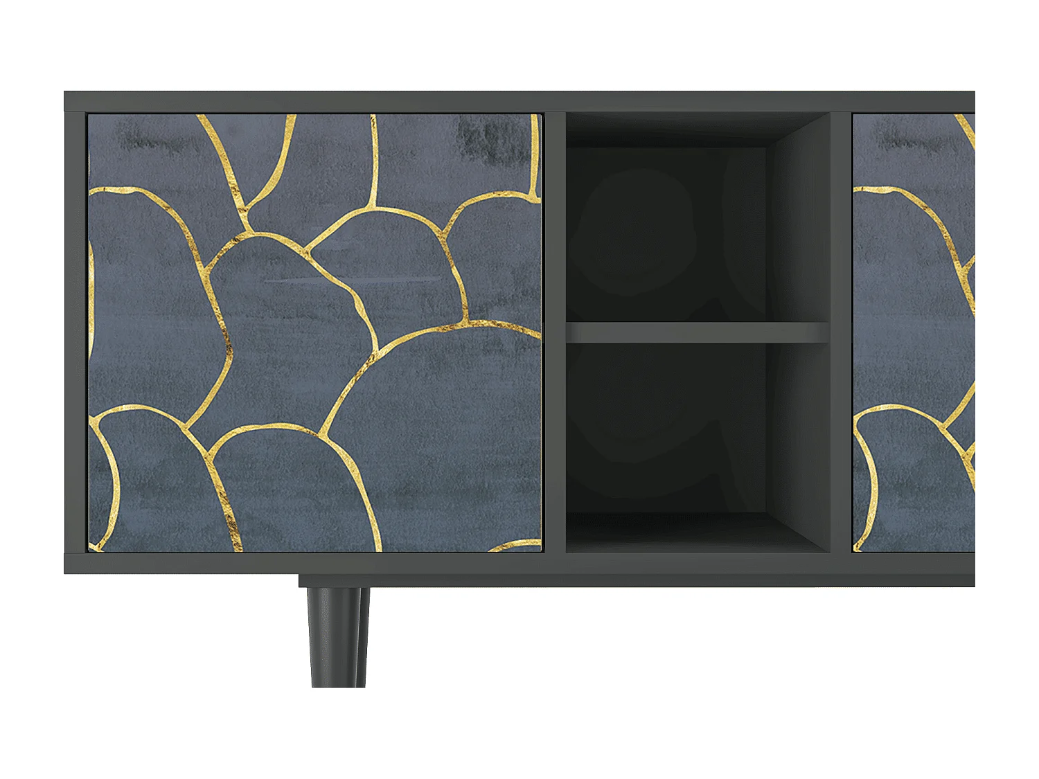 Meuble TV - 150х69х41 cm - T5 - Blue Lagoon, Anthracite